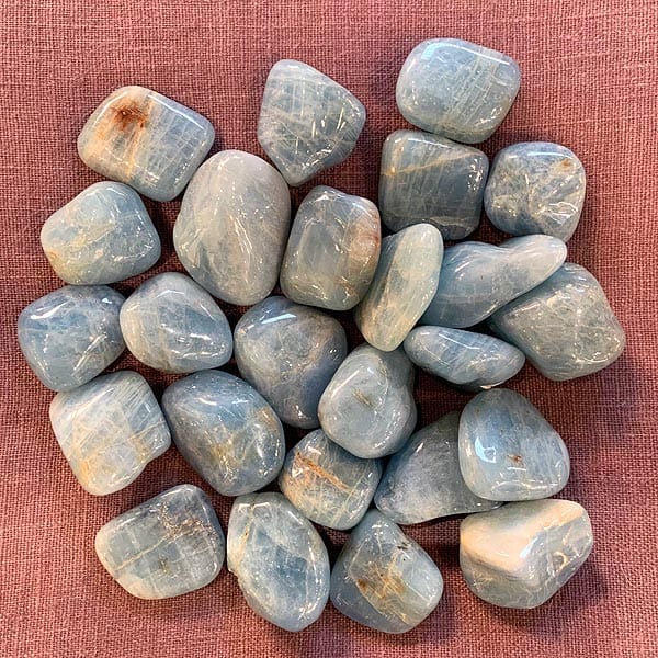 Natural Aquamarine Tumbled Stones for Healing & Meditation - Pocket Worry Stones for Stress Relief, Anxiety & Positive Energy - Perfect for Reiki, Yoga & Spiritual Practices