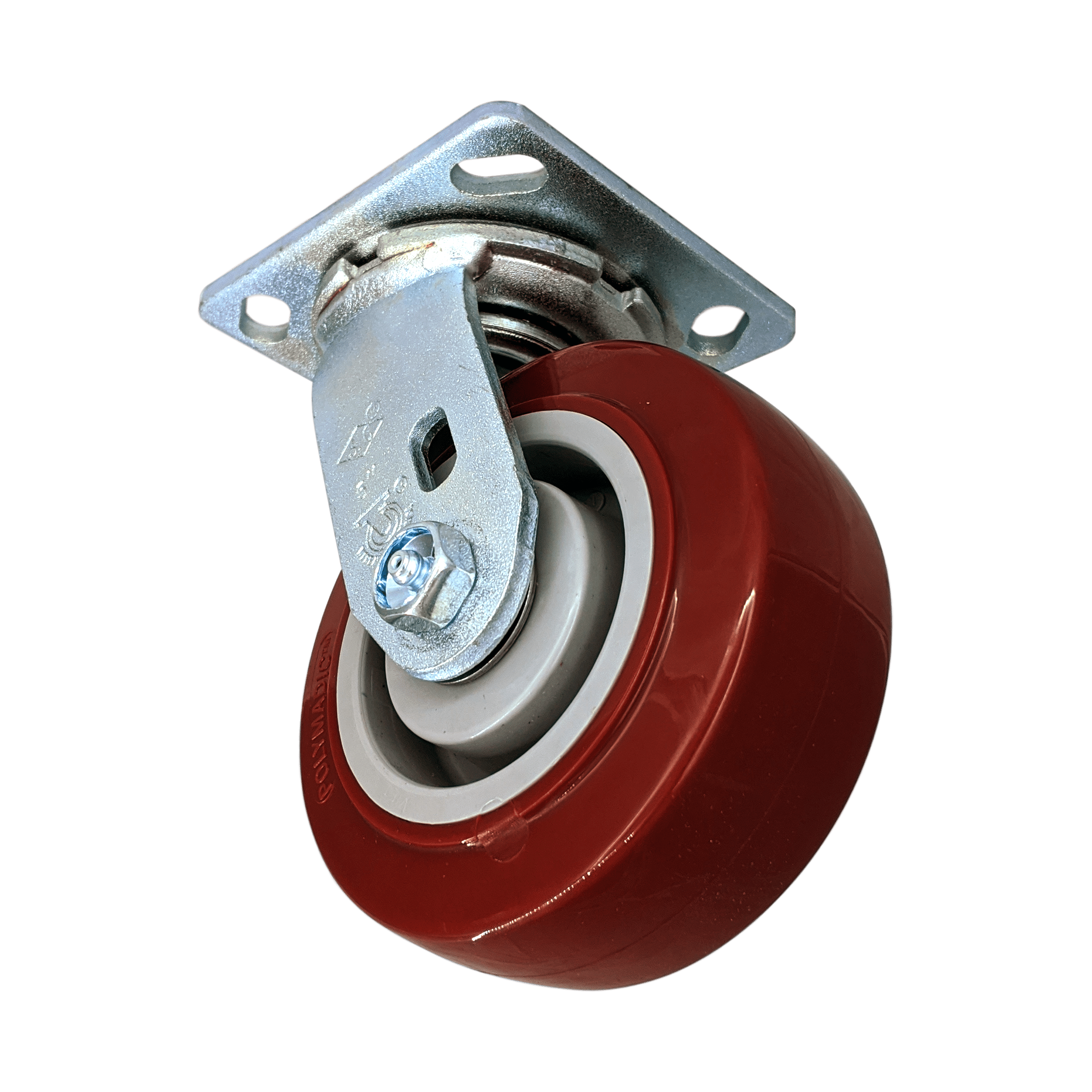 5 x 2 Polymadic Heavy Duty Swivel Caster Wheels - 750 lbs Capacity - Perfect for Industrial Equipment, Workbenches, and Moving Carts