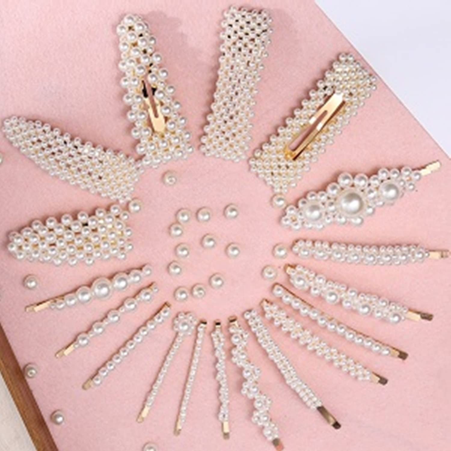 Snowpearl 38-Piece Pearl Hair Accessories Set for Women & Girls - Hair Pins, Clips, Bobby Pins, Tic Tac Clips - Multicolor for Weddings, Parties & Everyday Styling