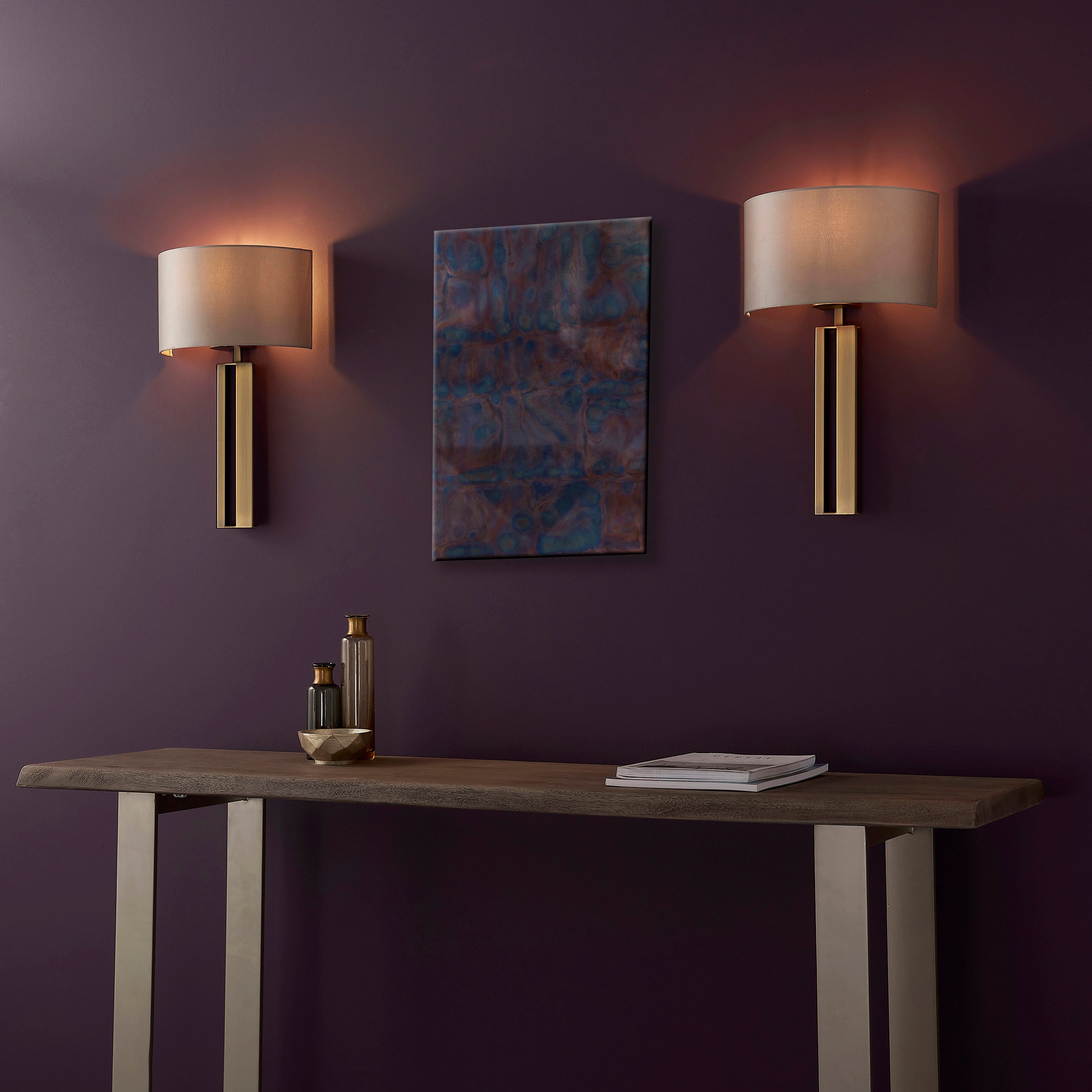 Blake Wall Light in Bronze & Antique Brass Finish - Elegant Vintage Sconce for Bedroom, Living Room, and Hallway Lighting