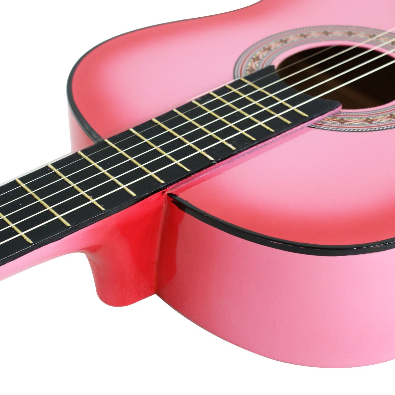 Smartxchoices 38-Inch Acoustic Guitar Bundle with Gig Bag, Strap, Pitch Pipe, Extra Strings & Picks - Pink 6-String Guitar for Beginners, Kids, Girls & Students (Right-Handed) | Perfect for Home Practice, Music Lessons & Gift Giving