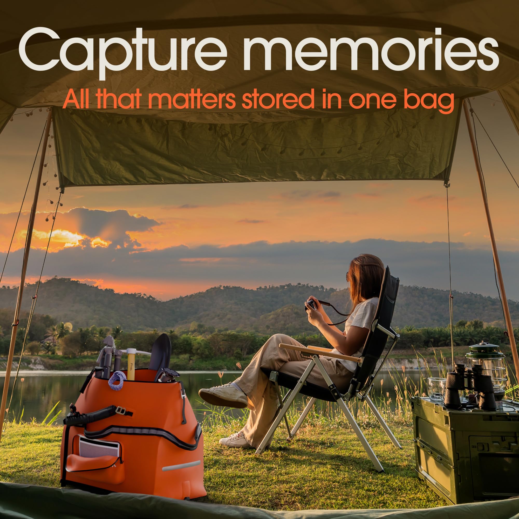 Earth Pak Waterproof Duffel Bag - 1680D Heavy Duty TPU Dry Bag for Camping, Kayaking & Boating - Large Waterproof Duffle with 8x8 Popout Pocket - Marine Gear for Outdoor Adventures, Beach Trips & Water Sports