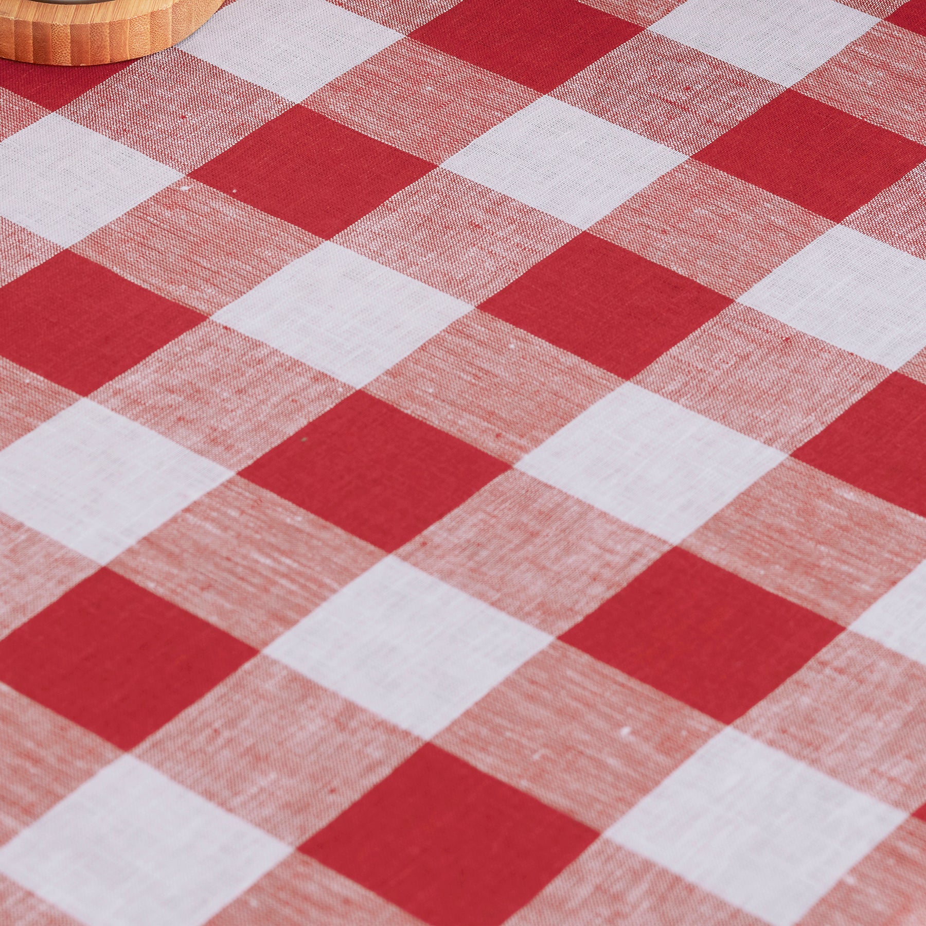 Buffalo Check Tablecloth - Red and Black Plaid Cotton Table Cover for Kitchen, Dining Room, and Picnic - Perfect for Holiday Decor and Outdoor Gatherings