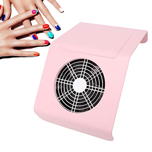 40W Nail Dust Collector Vacuum Cleaner - Pink Portable Nail Salon Dust Extractor with 2 Reusable Vacuum Bags | Professional Pedicure & Manicure Tools for Nail Salons, Home Use & DIY Nail Art
