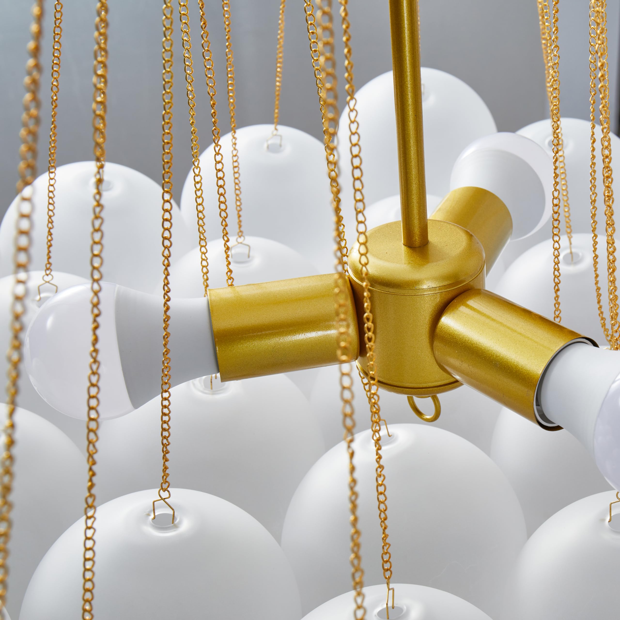 Black Frosted Glass Bubbles Ball Chandelier - Elegant Ceiling Pendant Light for Hallway, Bedroom & Living Room | DIY Hanging Light Fixture for Modern Home Decor, Wedding & Dining Room Ambience