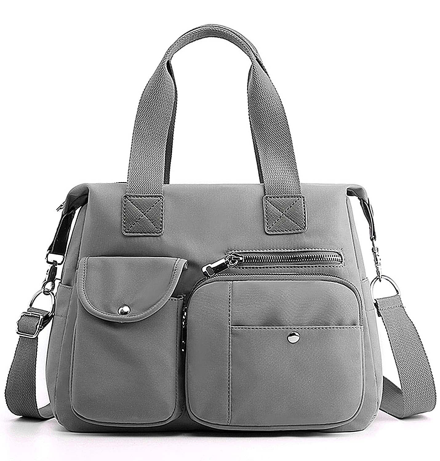 Waterproof Nylon Women's Utility Tote Bag - Multi-Pocket Work Shoulder Bag for Teachers, Nurses & Professionals | Durable Teacher Purse & Handbag for Work, Travel & Daily Commute