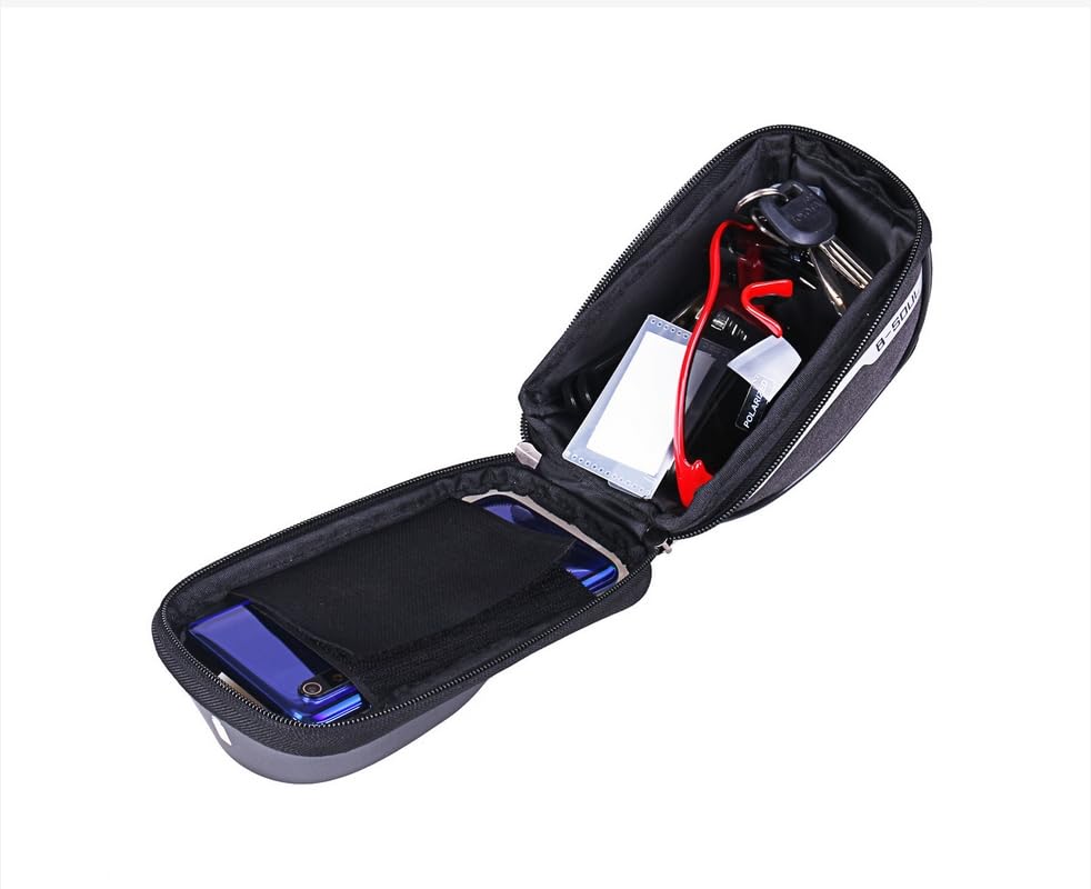 **O'rengela Waterproof Bike Phone Holder Bag - EVA Hard Shell Bicycle Phone Mount with Rain Cover - Compatible with iPhone & Phones Under 6.5