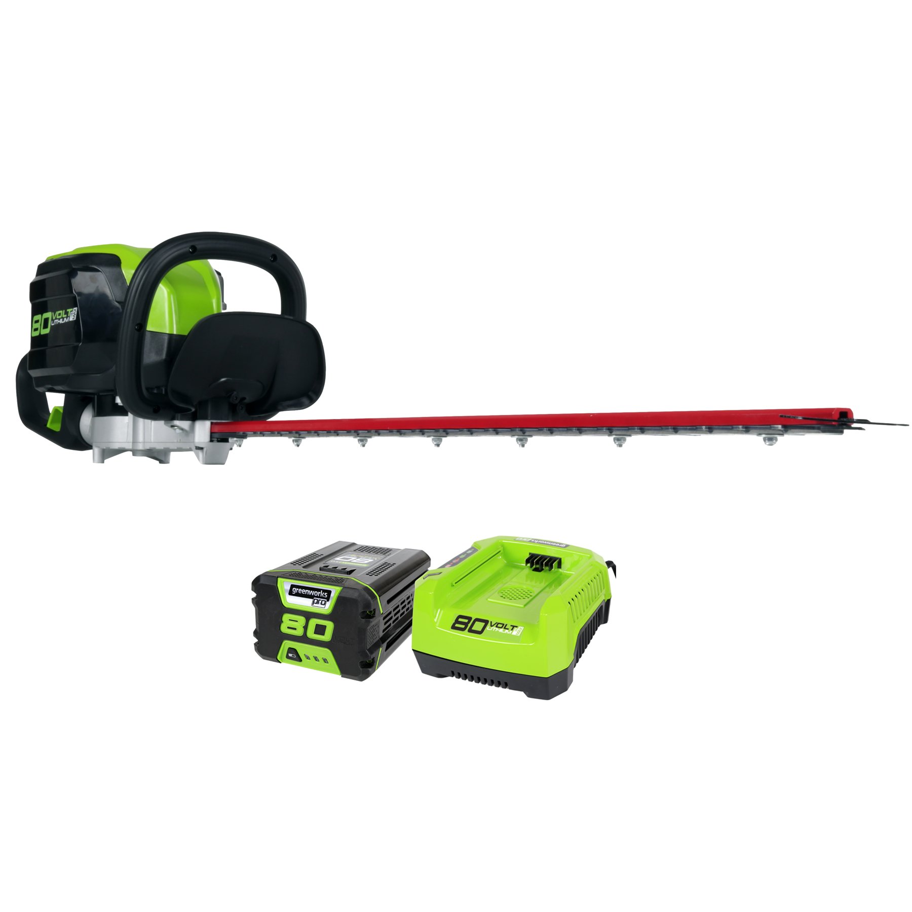 GreenWorks Pro 80V 26-Inch Cordless Hedge Trimmer with 2Ah Battery & Fast Charger | Powerful Brushless Motor for Thick Branches | Perfect for Landscaping, Garden Maintenance & Professional Use