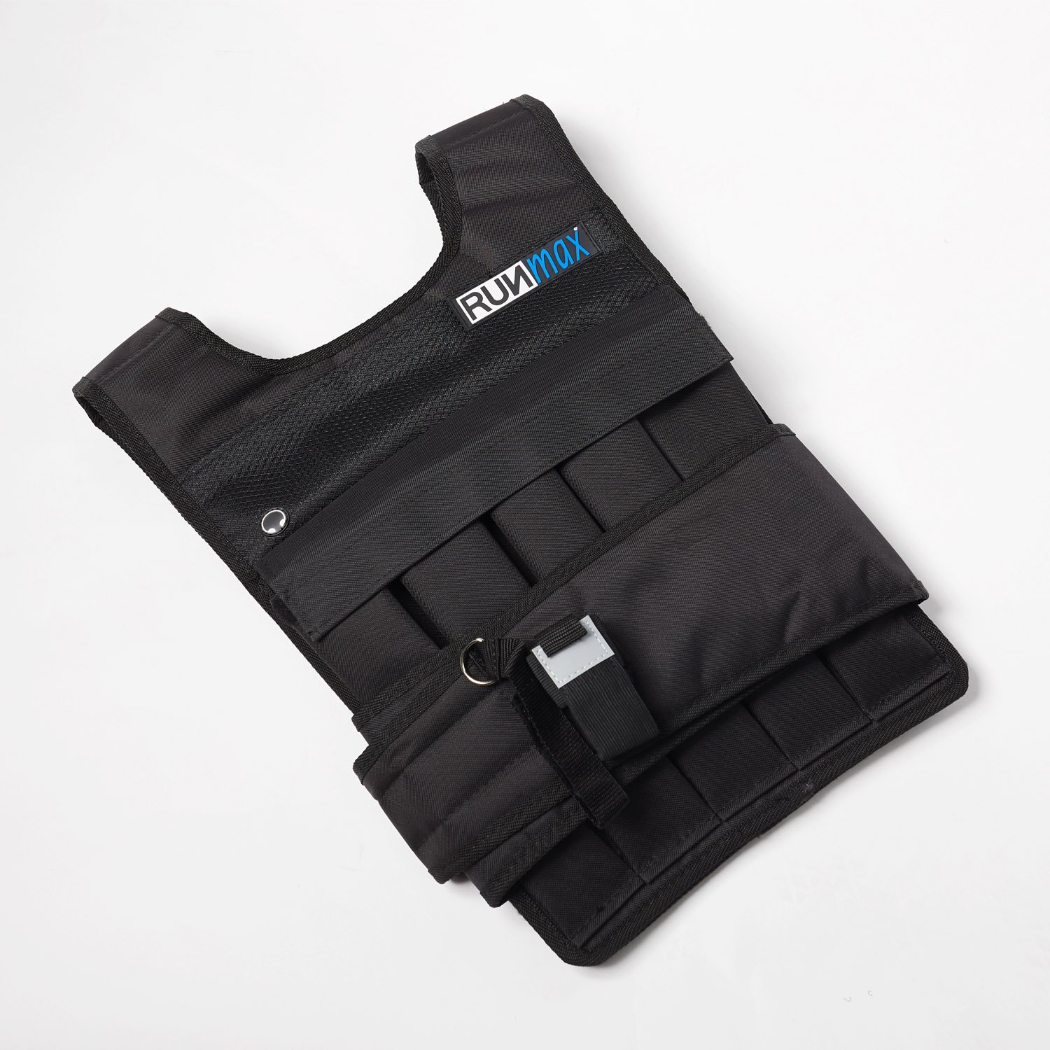 RUNmax 20LBS - 150LBS Adjustable Weighted Vest with Shoulder Pads for Men & Women - Strength Training, Running, Hiking & CrossFit Workouts (60LBS with Shoulder Pads)