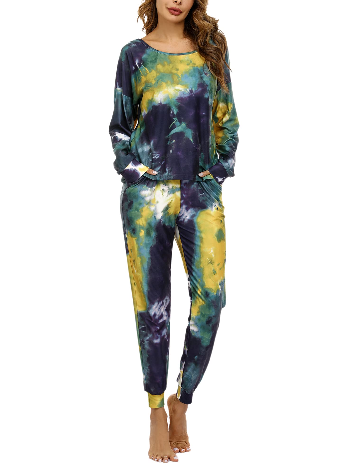 Totatuit Women's Casual Sweatsuit Sets 2-Piece Outfit - Soft Pullover Hoodie & Jogger Pants Lounge Set with Pockets | Comfortable Tracksuit for Yoga, Running, Gym & Home Relaxation