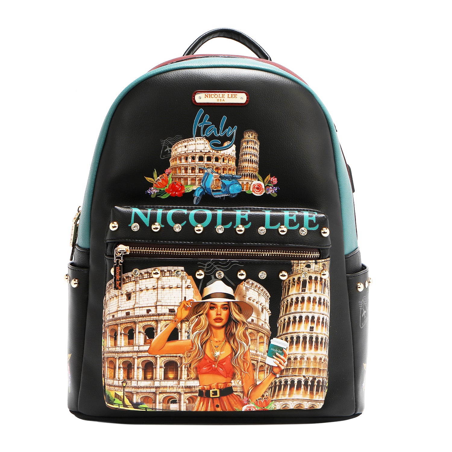 Large USB Fashion Backpack with Charging Port & Pouch - Stylish Laptop Bag for Work, Travel & College - Perfect for Commuters & Students