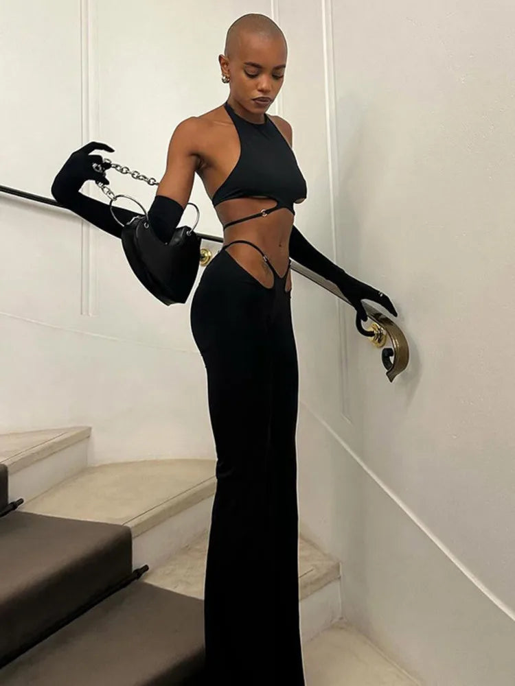 Articat Women's Sexy Lace-Up Vest & Tight Pants Two-Piece Set | 2024 Fall Fashion Slim Streetwear Outfit for Club, Date Night & Casual Wear