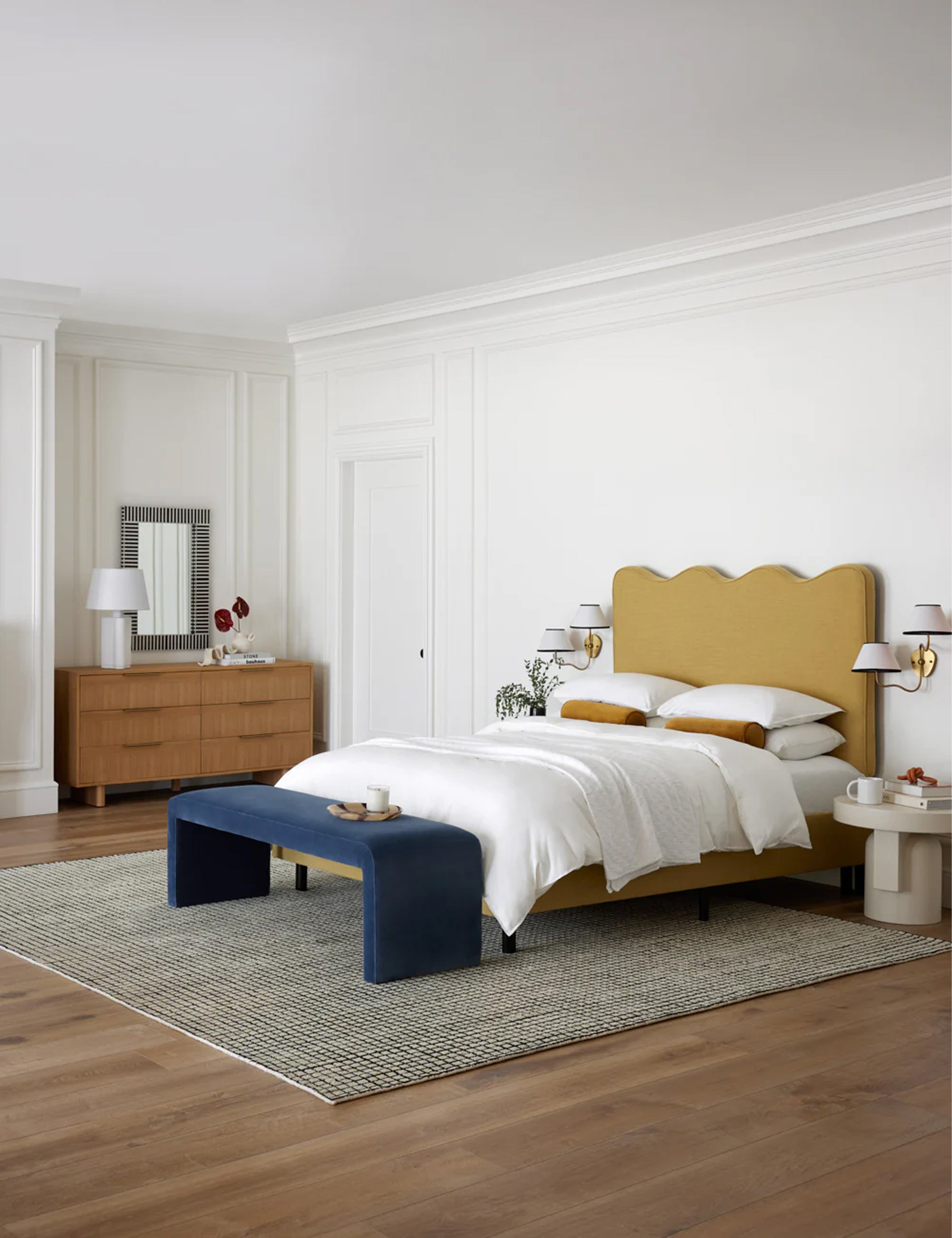 Clementine Platform Bed Frame - Modern Wooden Bed with Sturdy Slat Support, Queen Size | Perfect for Minimalist Bedroom & Small Space Living