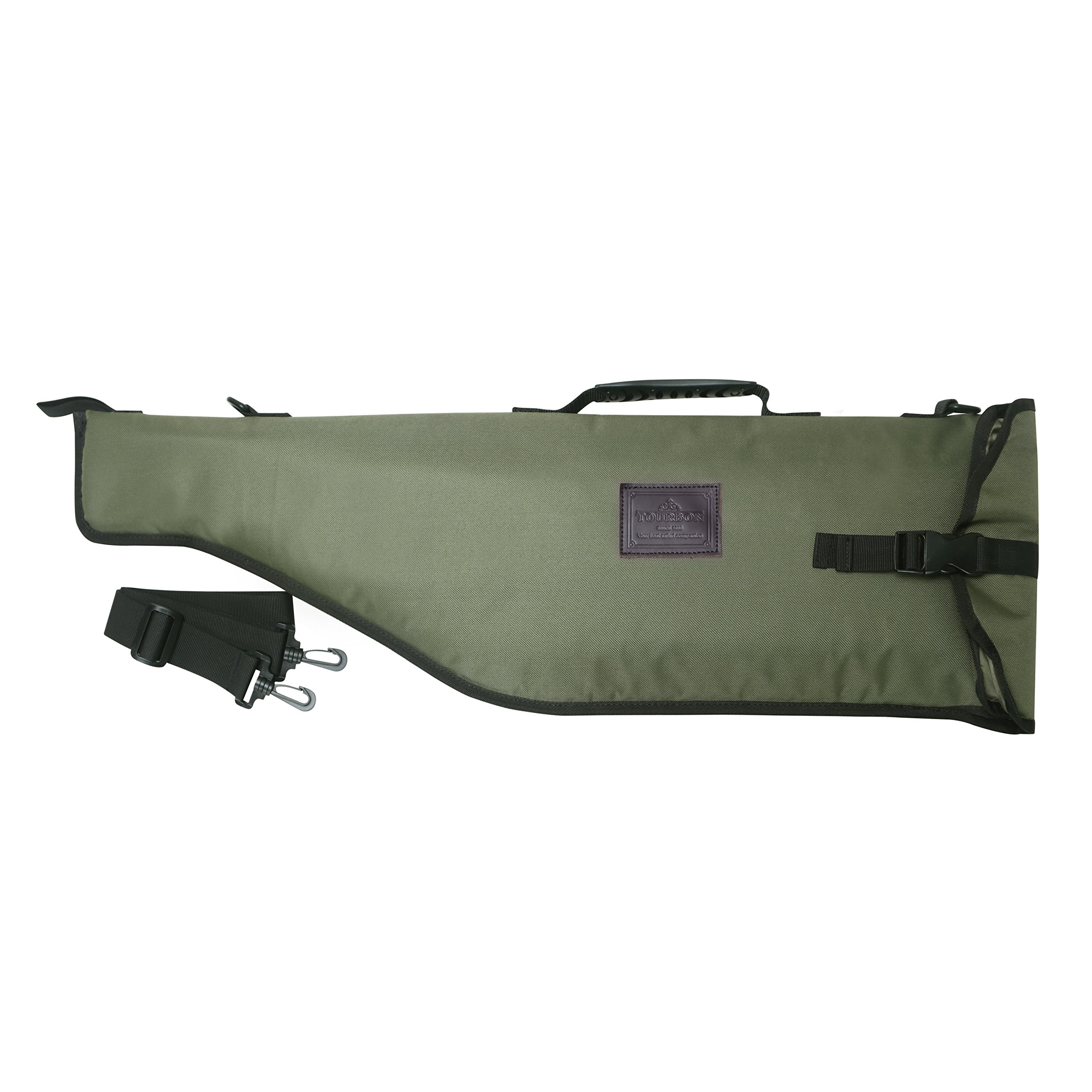 TOURBON 28-inch Tactical Pistol Case with Roll-Up Gun Cleaning Mat - Durable Range Bag for Firearm Storage & Maintenance at Shooting Range or Home