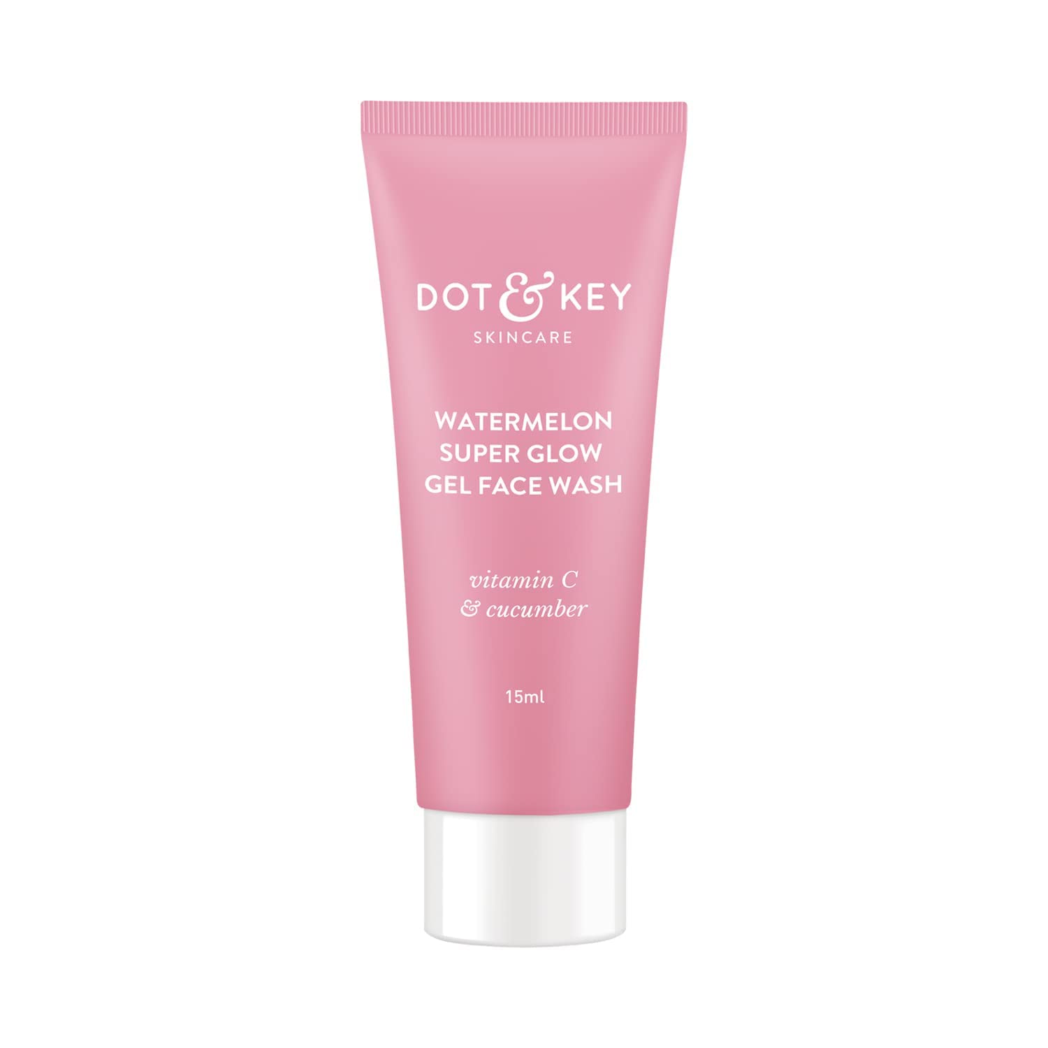 Vitamin C & Cucumber Watermelon Face Wash - Oil Free Cleanser for Glowing Skin | Removes Excess Oil & Dirt | For Combination & Oily Skin | Men & Women | 15ml Travel Size | Perfect for Morning Routine & Post-Workout Refresh