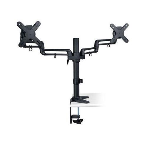 Dual Monitor Stand for 13-27 Inch Screens - Adjustable VESA Mount for Home Office & Gaming Setup