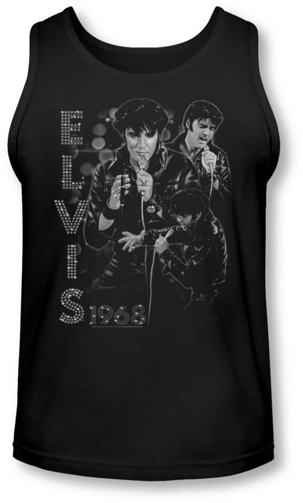 Elvis Men's Leather Tank Top - Stylish & Comfortable Muscle Shirt for Casual Wear, Gym, and Night Out