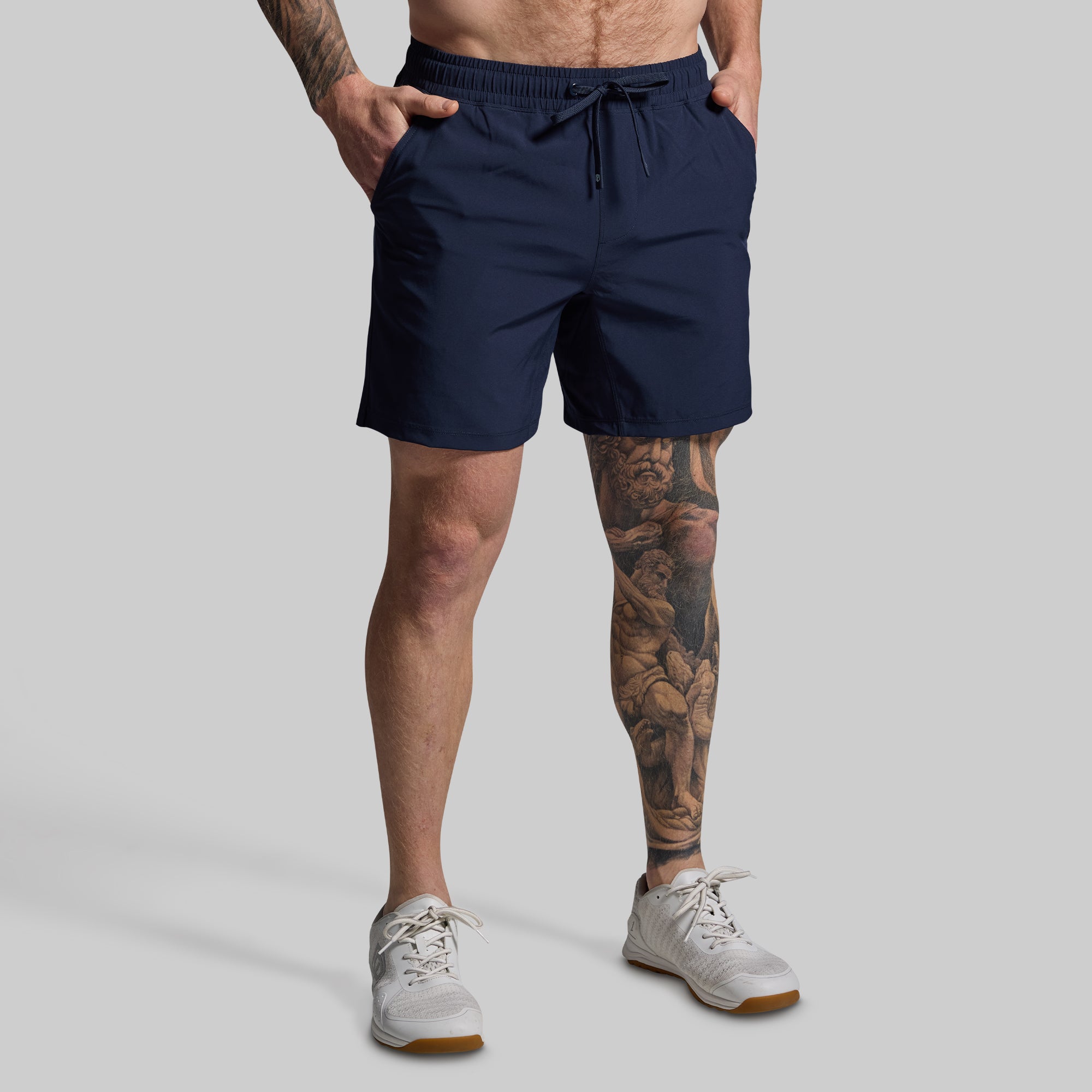 Peak Performance Shorts for Men - BP Navy Blue Athletic Running & Gym Workout Shorts - Lightweight, Breathable & Quick-Dry for Sports, Hiking & Casual Wear