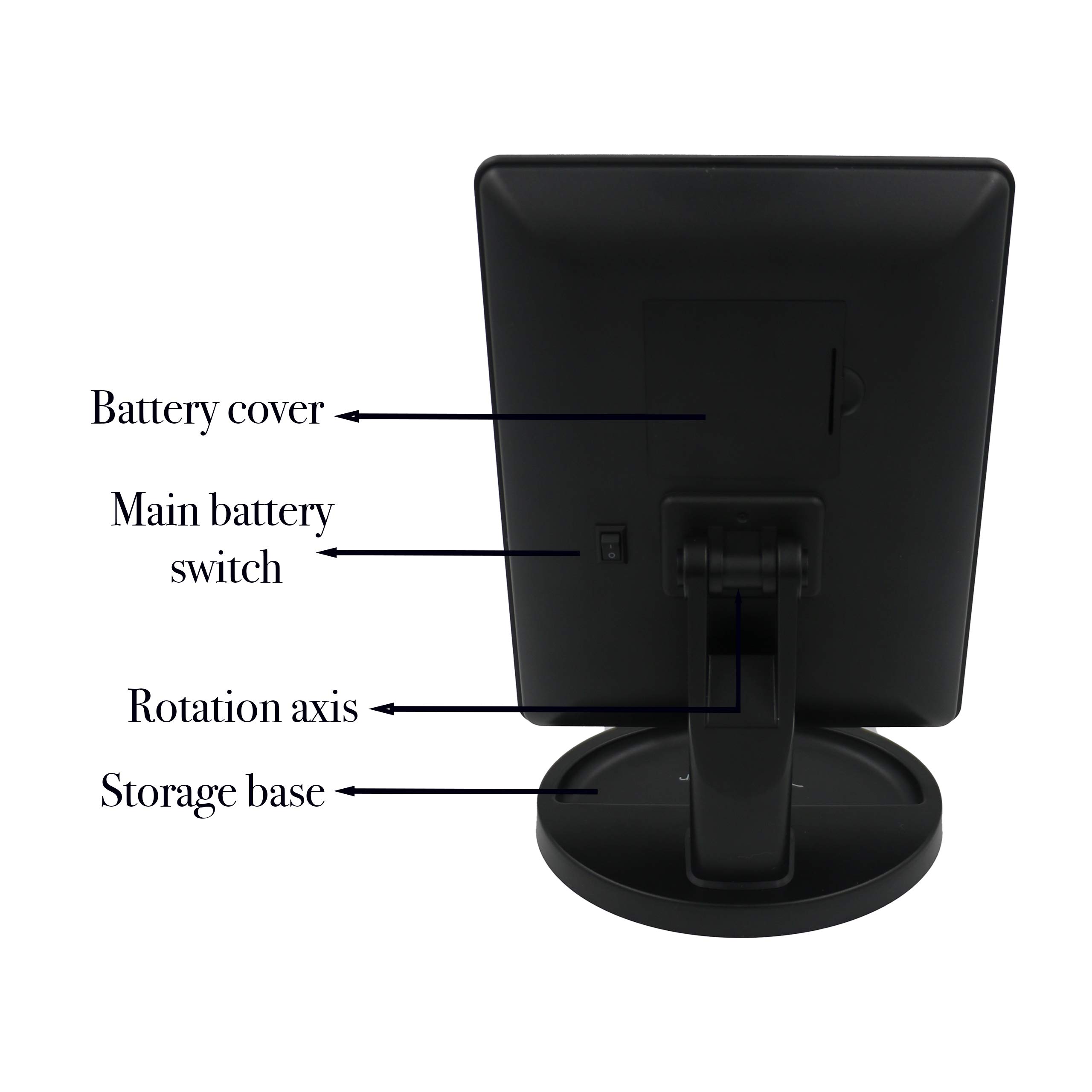 Professional LED Makeup Mirror with Adjustable Lights - 360° Rotating Vanity Mirror with Touch Control & Dimmable Brightness for Perfect Makeup Application, Skincare, and Hair Styling at Home or Salon