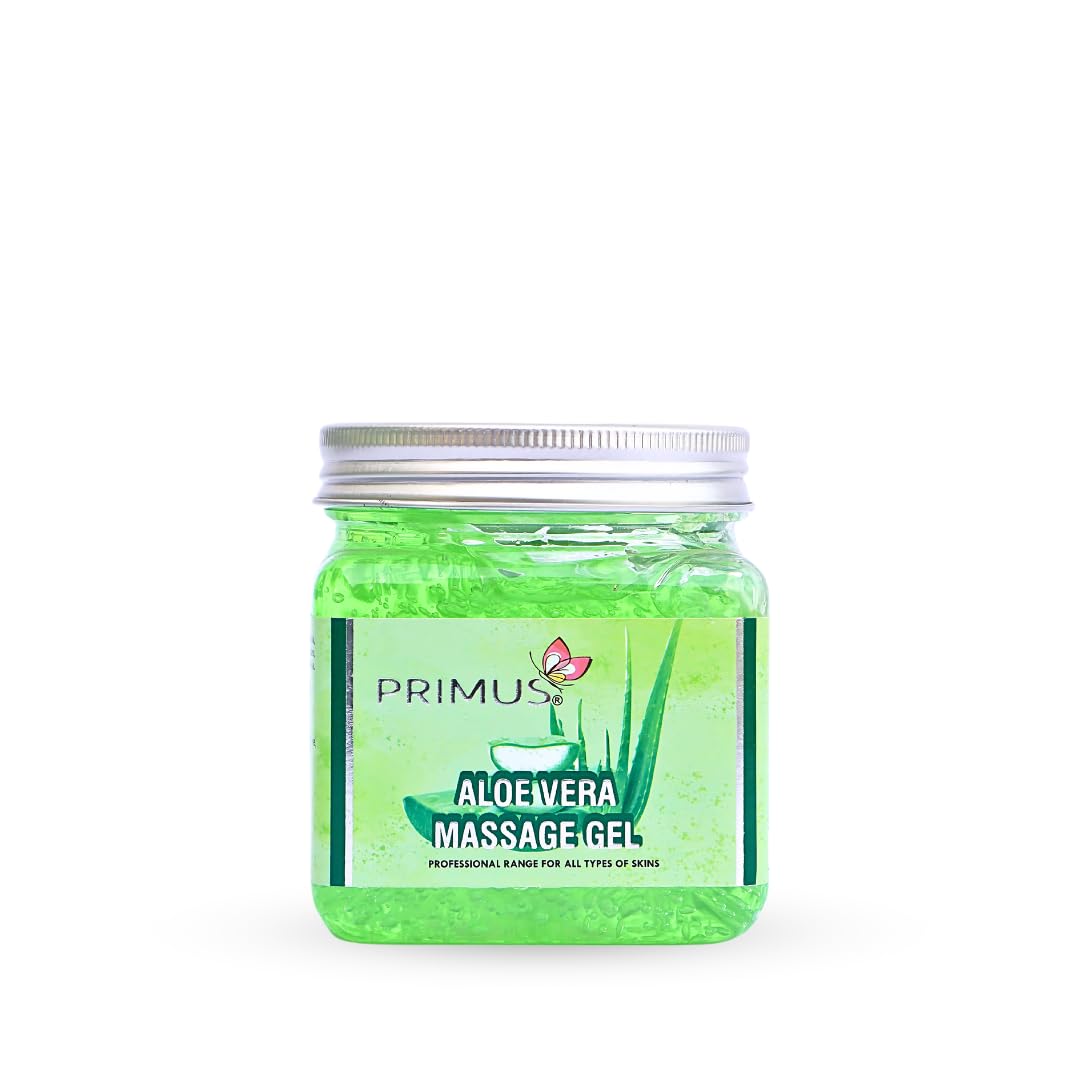 Primus Aloe Vera Face Massage Gel for All Skin Types - Repairs & Protects Skin - 400g - Perfect for Daily Hydration & Post-Sun Care
