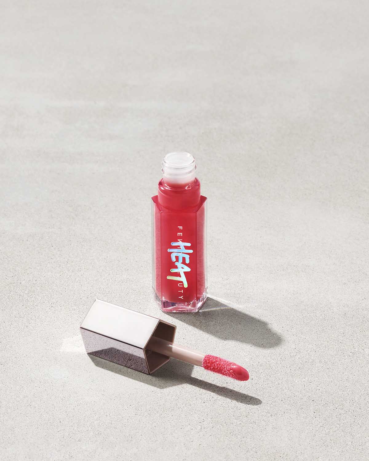 Fenty Beauty Gloss Bomb Heat Universal Lip Luminizer & Plumper - Hot Cherry Shade | Hydrating Lip Gloss with Plumping Effect for Full Lips | Perfect for Daytime Wear & Night Out Makeup