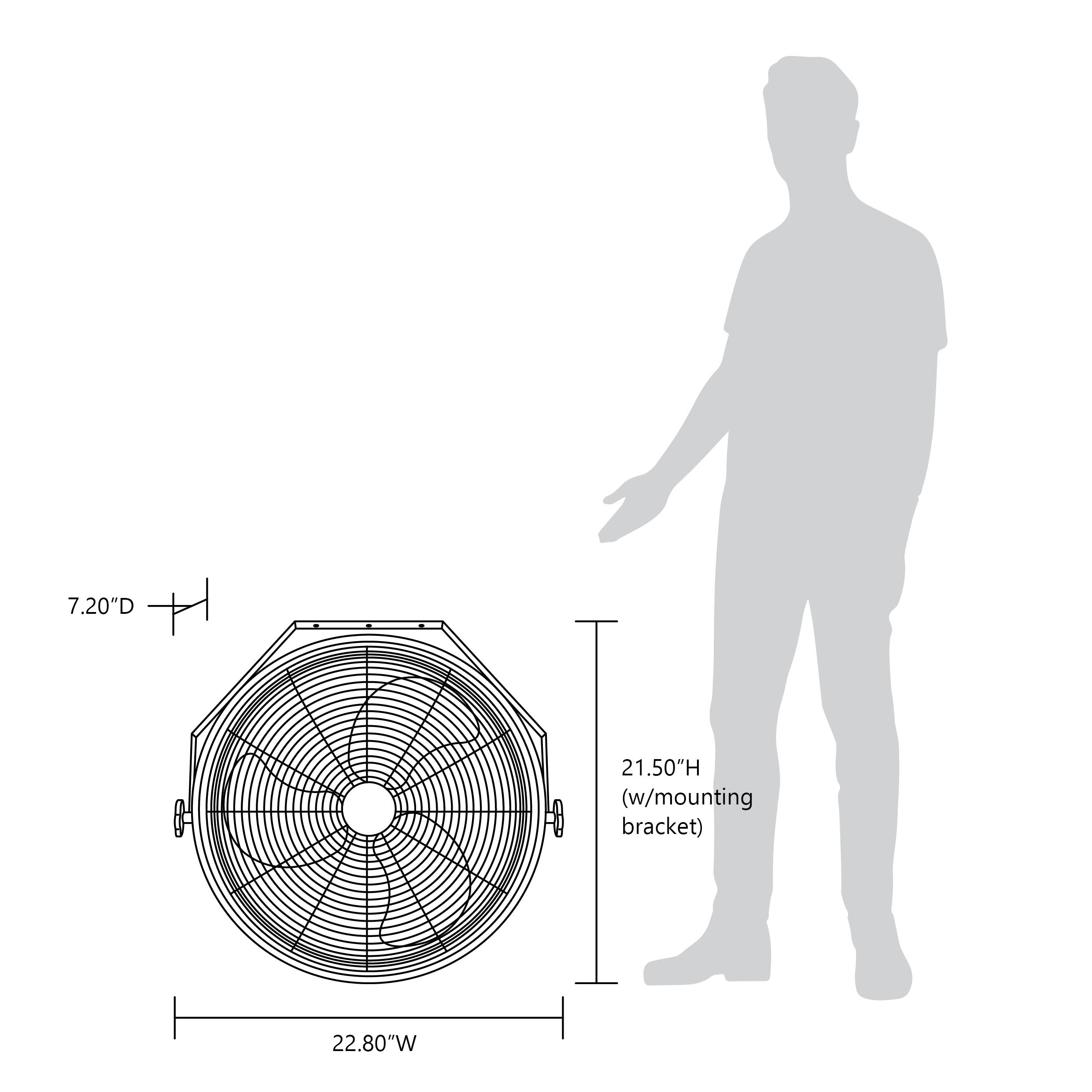 Newair® 18 Inch Wall Mounted Fan - Quiet Oscillating Cooling Fan for Home, Office, Bedroom & Garage - Energy Efficient with Remote Control (Perfect for Small Spaces & Indoor Air Circulation)