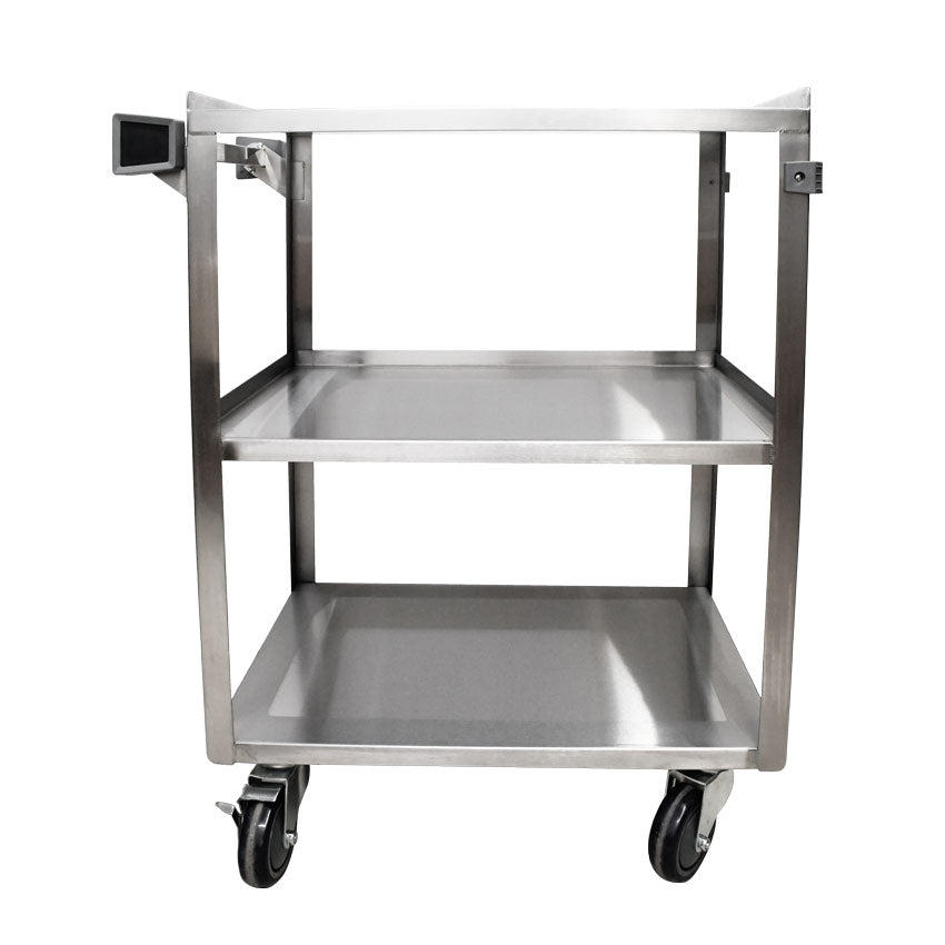 Nella 23 x 40 Inch 3-Tier Rolling Utility Cart - Stainless Steel Metal Storage Cart with Wheels for Kitchen, Office, or Bathroom Organization