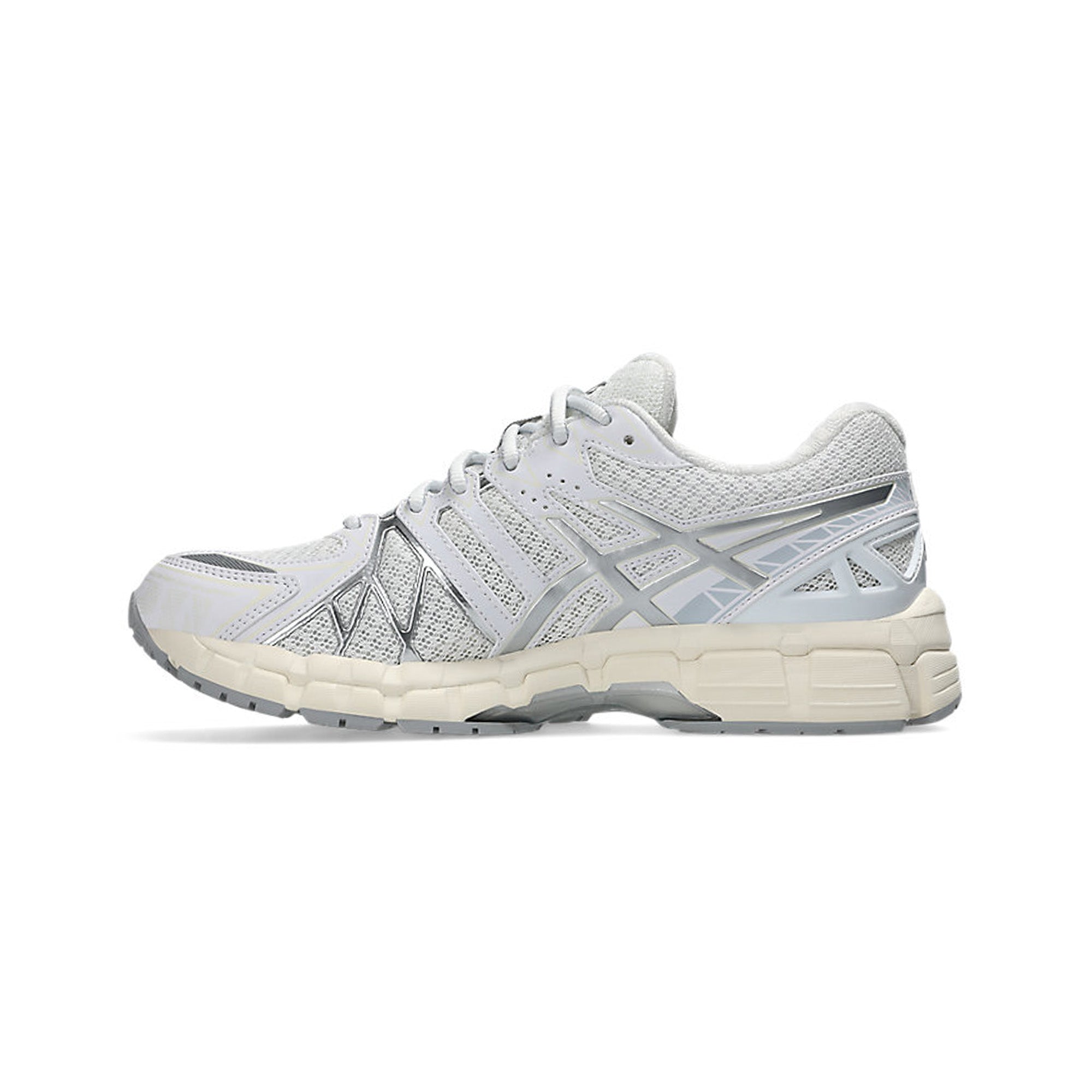ASICS Gel Kayano 20 Running Shoes for Men - Pure White & Silver | Lightweight Cushioned Support for Long Distance Running, Jogging & Gym Workouts