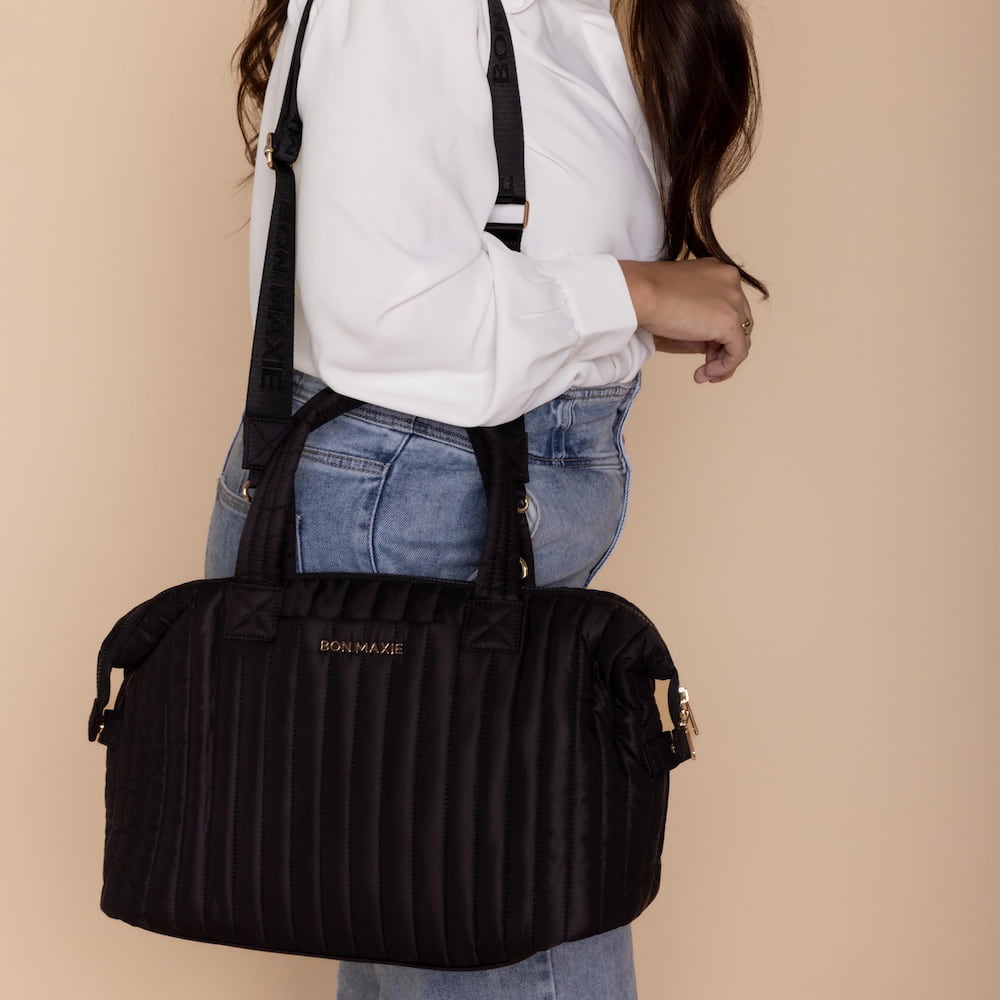 Large Crossbody Bag for Women - Stylish Black Shoulder Purse with Adjustable Strap, Perfect for Travel, Shopping & Everyday Use