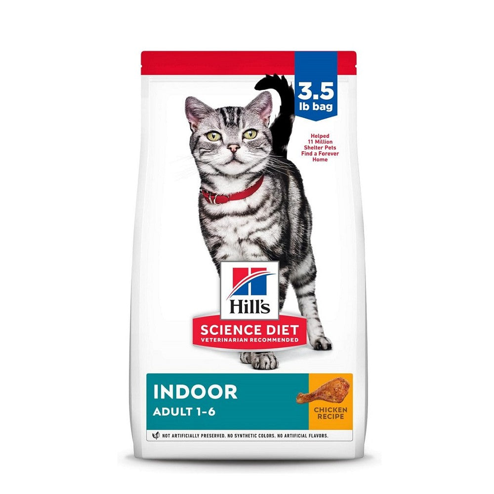 Hill's Science Diet Adult Indoor Cat Food - Chicken Recipe Dry Food for Indoor Cats, Supports Healthy Weight & Digestion - Perfect for Daily Feeding & Indoor Lifestyle