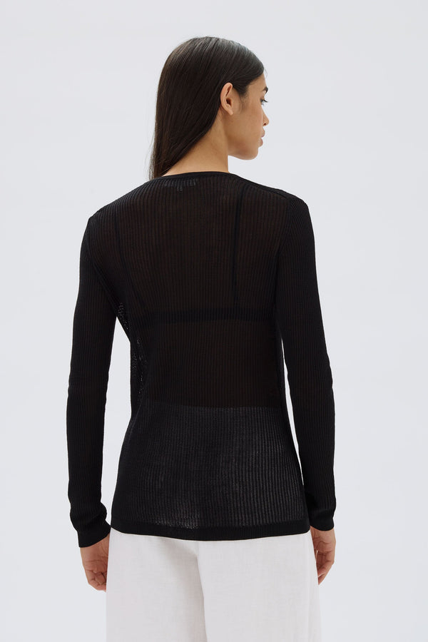 Belle Black Long Sleeve Knit Cardigan for Women - Cozy & Stylish Fall Winter Layering Piece