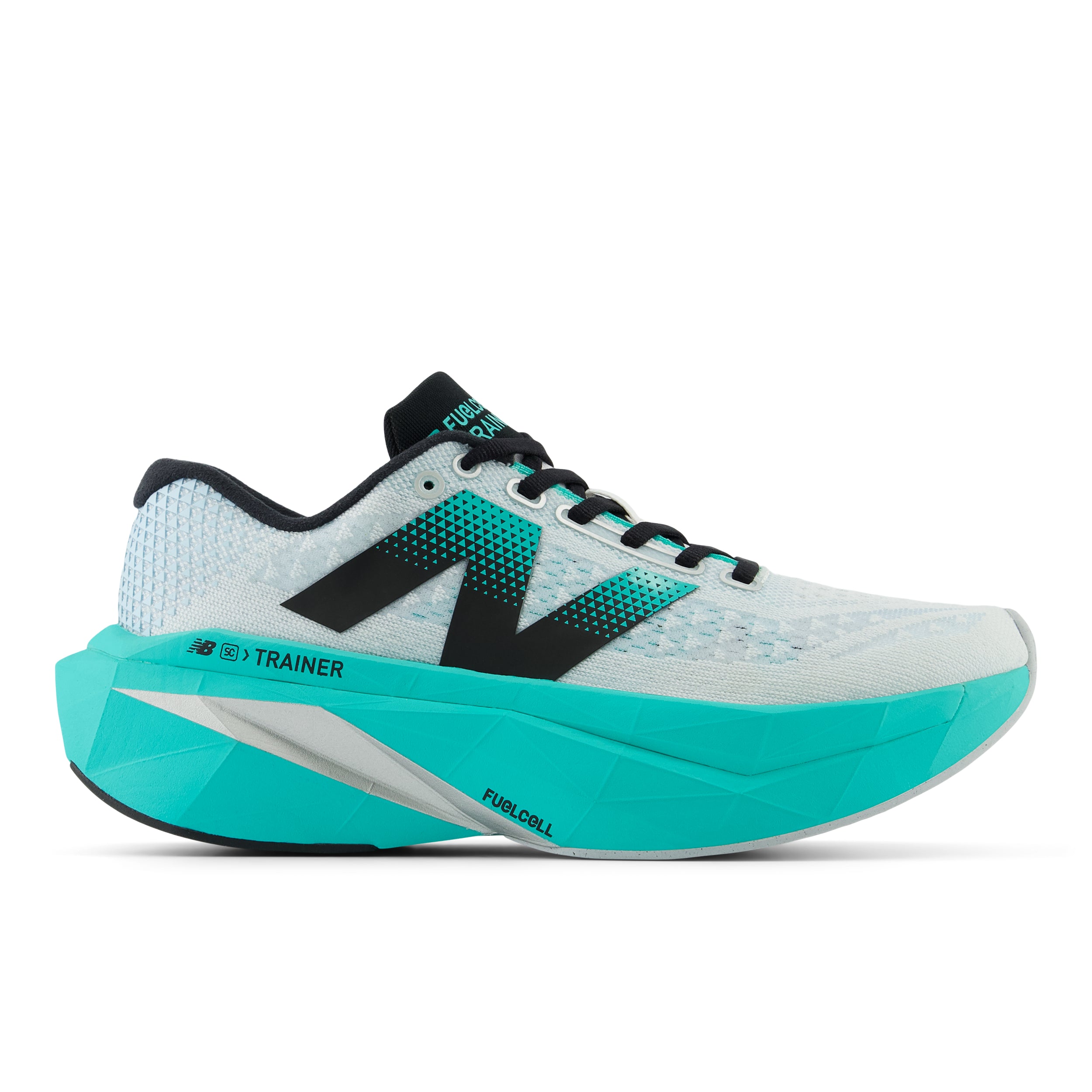 Women's Running Shoes FuelCell SuperComp Trainer v3 - Lightweight White/Cyber Jade/Silver Metallic for Women's Training, Jogging & Gym Workouts - Perfect for Marathon Training, Road Running & Fitness Enthusiasts