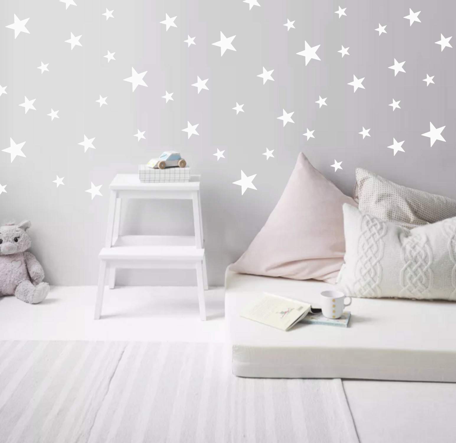Star Wall Decals - Peel and Stick Wall Stickers for Nursery & Kids Room Decor | Easy DIY Wall Art for Baby Bedroom & Playroom
