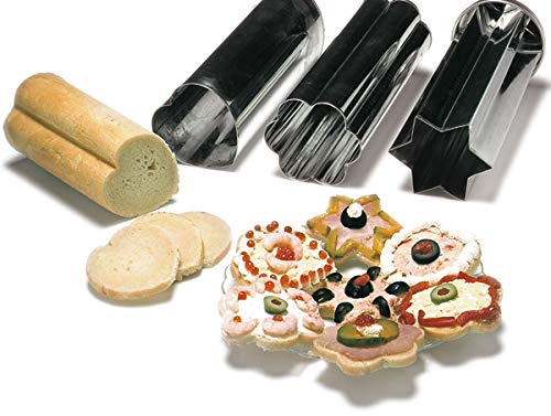 Norpro 3-Piece Canape Bread Molds Set - Non-Stick Mini Loaf Pans for Perfect Tea Sandwiches & Appetizers | Ideal for Party Finger Foods, Afternoon Tea, and Holiday Entertaining