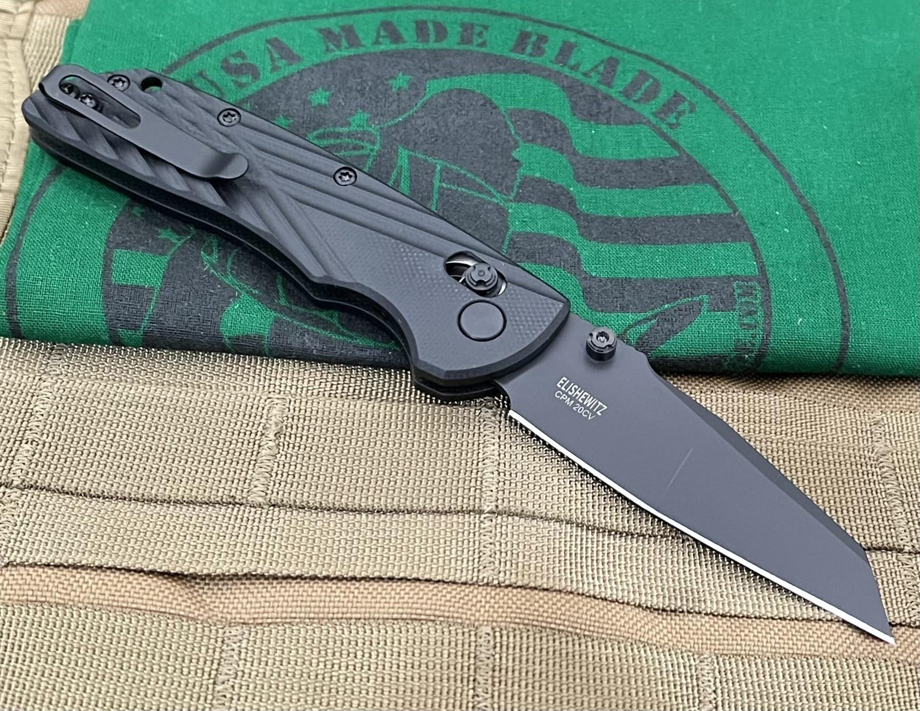 Hogue Deka ABLE Lock Folding Knife - Black G10 Handles & Black Cerakote 20CV Wharncliffe Blade - EDC, Outdoor, Tactical, Survival, Camping, Hunting