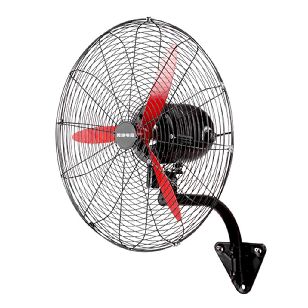 Wall Mounted Floor Fan with 3 Speed Settings - Heavy Duty Metal Construction for Industrial, Commercial, Residential & Greenhouse Use - 21/23/19 Inch Red Aluminum Blades - Perfect for Warehouses, Workshops, Homes & Indoor Gardening