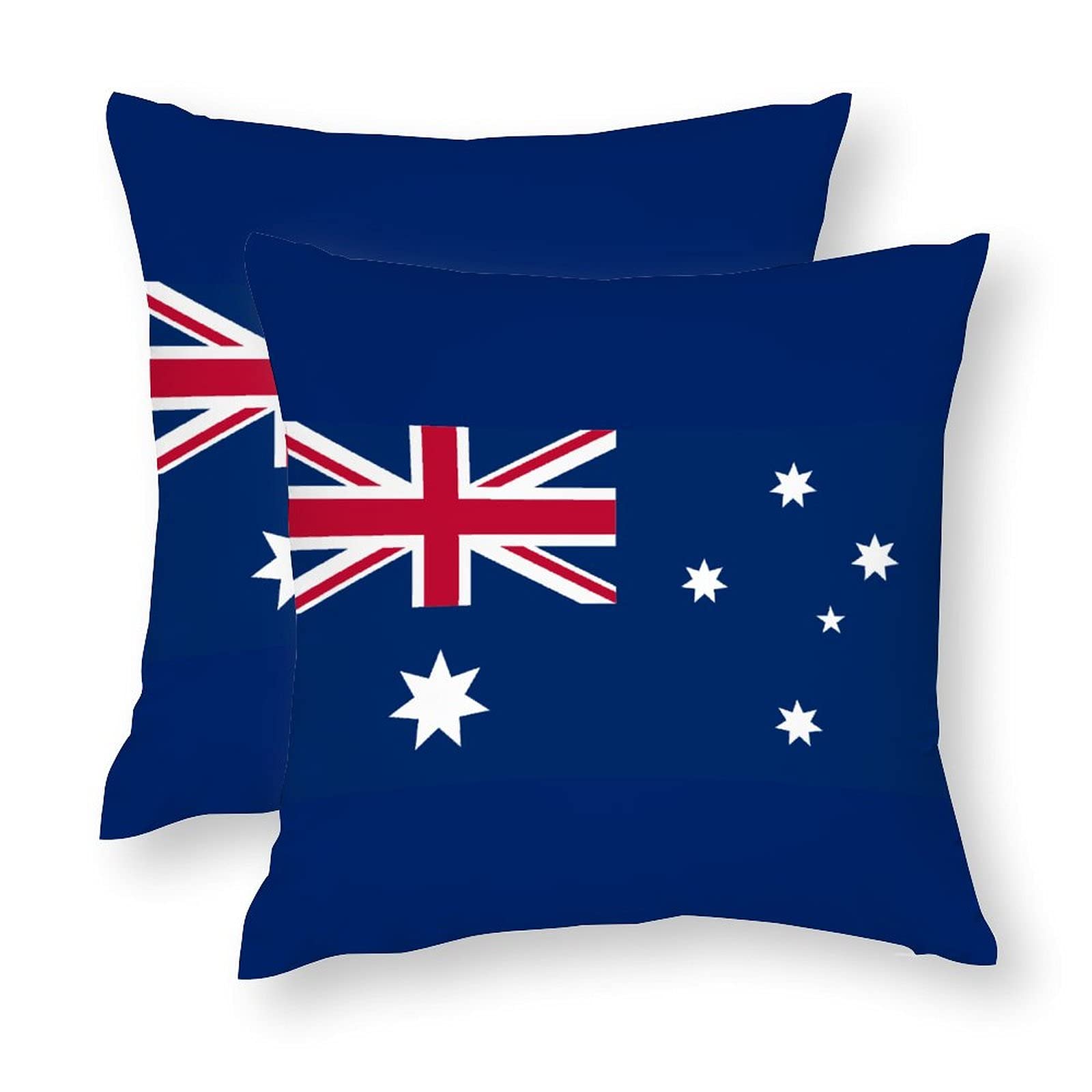 12x12 Inch Australian Flag Pillow Cover - Decorative Throw Pillow Case for Car, Chair, Sofa & Bed - Home Decor Cushion Cover (Insert Not Included) | Perfect for Patriotic Decor, Living Room Accents & Outdoor Events