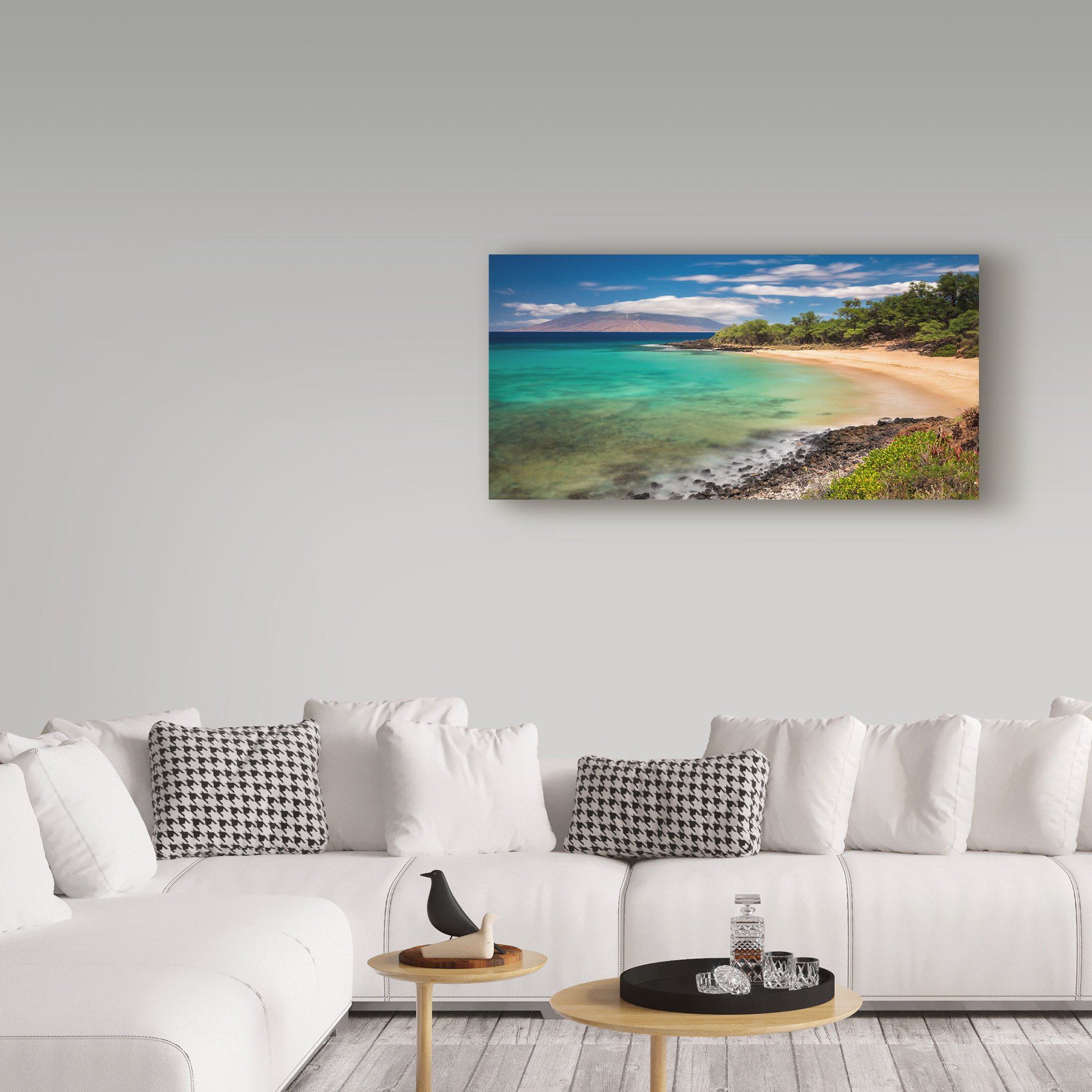 Little Beach Maui by Pierre Leclerc - 24x47 Inch Tropical Beach Wall Art - Perfect for Living Room, Bedroom & Coastal Home Decor