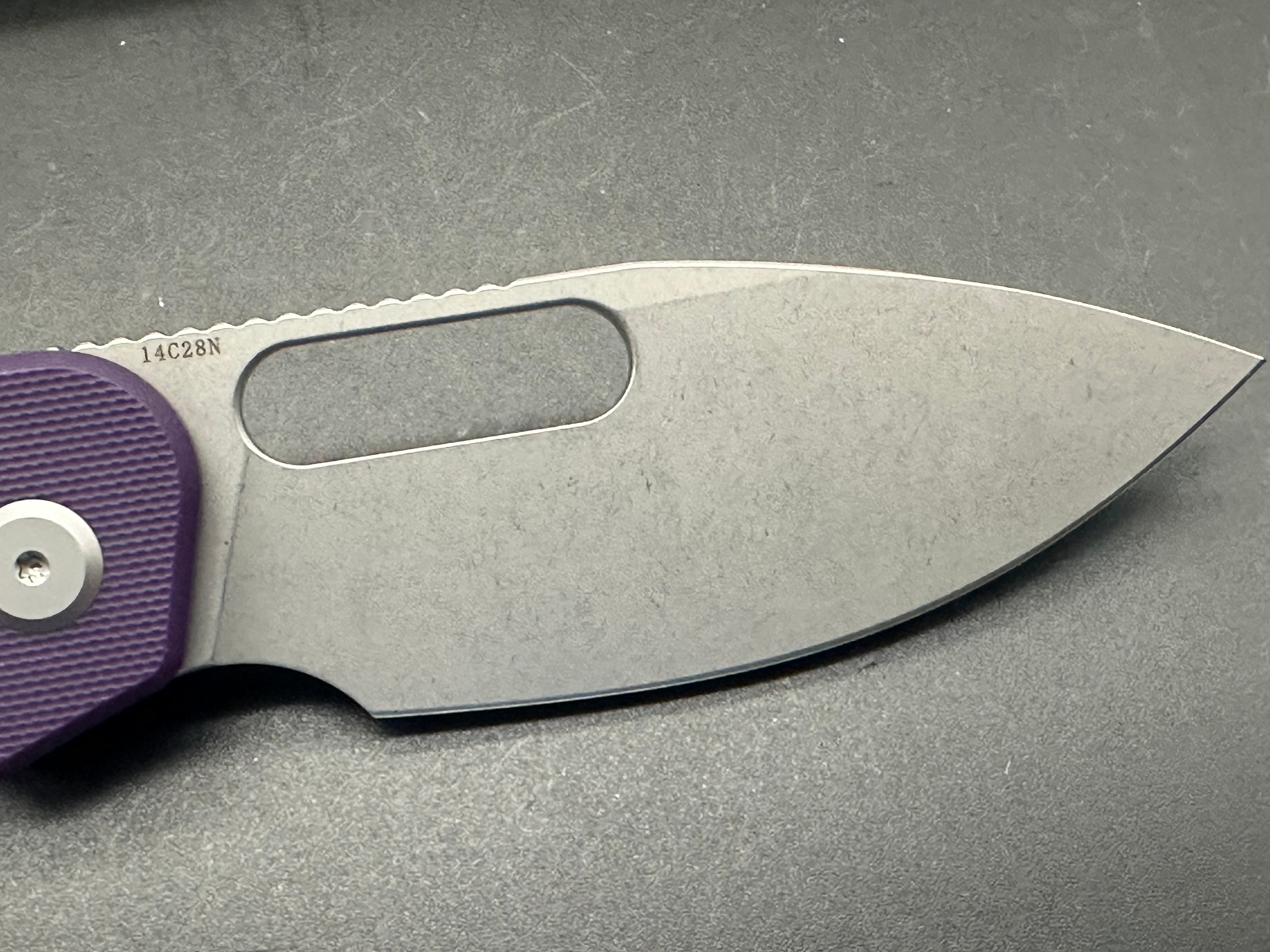 Eutektik EFD Purple Stonewashed Pocket Knife with LTK Koozie, Patch & Sticker Set - Perfect for Camping, Hiking and Outdoor Adventures