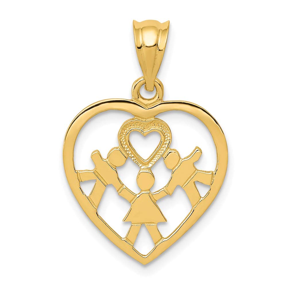 14k Heart Charm Necklace - 14kt Yellow Gold Pendant for Women - Perfect for Valentine's Day Gifts, Anniversary Presents & Everyday Elegance