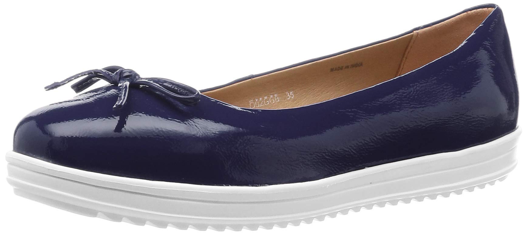 Geox Women's Ballet Flats - Comfortable Leather Loafers for Work & Travel - Breathable Casual Shoes for Office, Walking & Everyday Wear