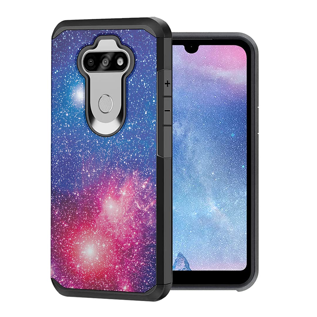 Moriko Case for LG K31 - Slim Heavy Duty Protection Cover (Space Stars) for Men & Women