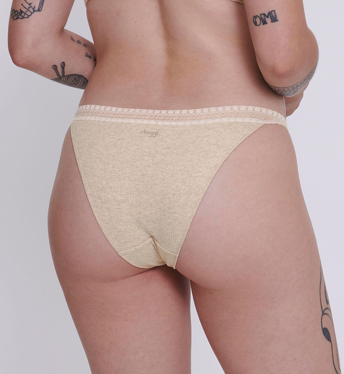 SLOGGI GO RIBBED CONSIDERED TANGA 2-Pack - Comfortable Cotton Underwear for Women - Perfect for Everyday Wear, Yoga & Lounge
