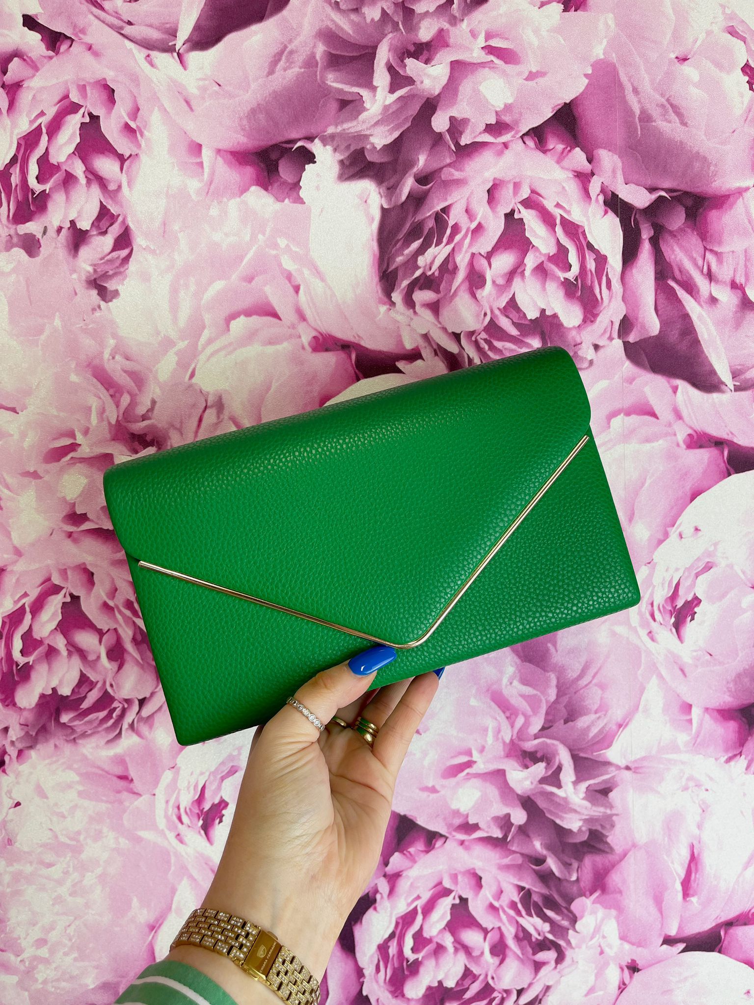 Anna Envelope Clutch Bag for Women - Elegant Crossbody Purse with Wristlet Strap (Multiple Colors) | Perfect for Evening Parties, Weddings & Date Nights