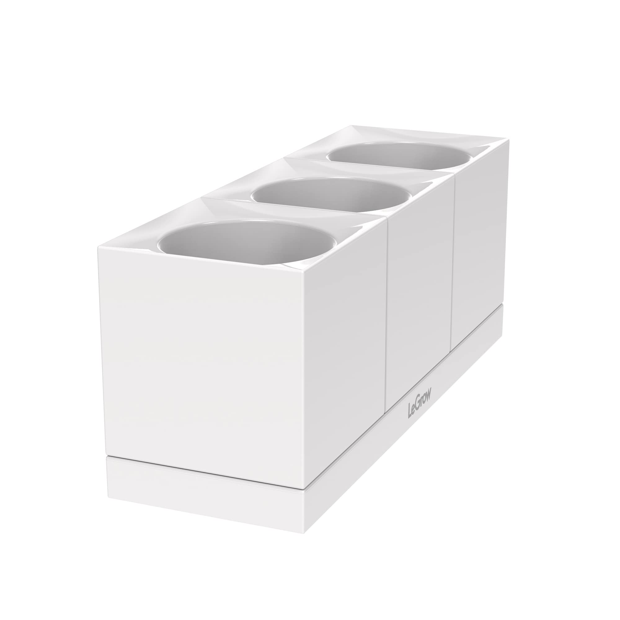 LeGrow Smart Garden Indoor Planter Starter Kit - 3 Patented Design Self-Watering Plant Pots with Water Holding Base Tray for Herbs, Flowers & Vegetables - Perfect for Home, Office & Kitchen Gardening (Plants Not Included)
