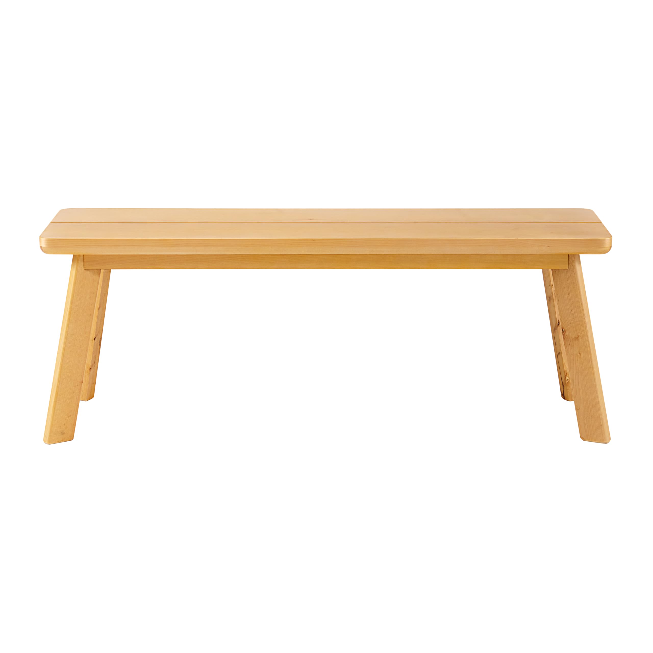 Alaterre Shelburne 48-inch Solid Wood Dining Bench with Maple Veneer Finish - 2-Seater Kitchen Bench for Dining Room, Entryway, Bedroom - Warm Natural Finish - Perfect for Farmhouse Dining, Breakfast Nook & Cozy Home Decor