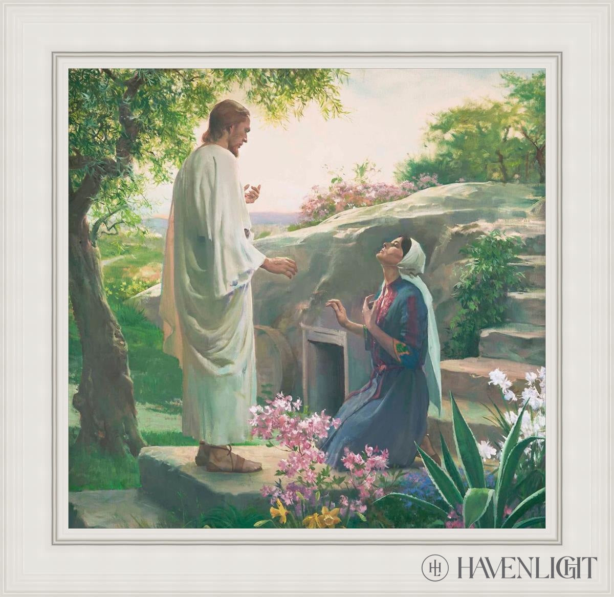 Mary and the Risen Jesus - Christian Religious Art Print for Home Decor, Church, Bible Study & Gift Giving