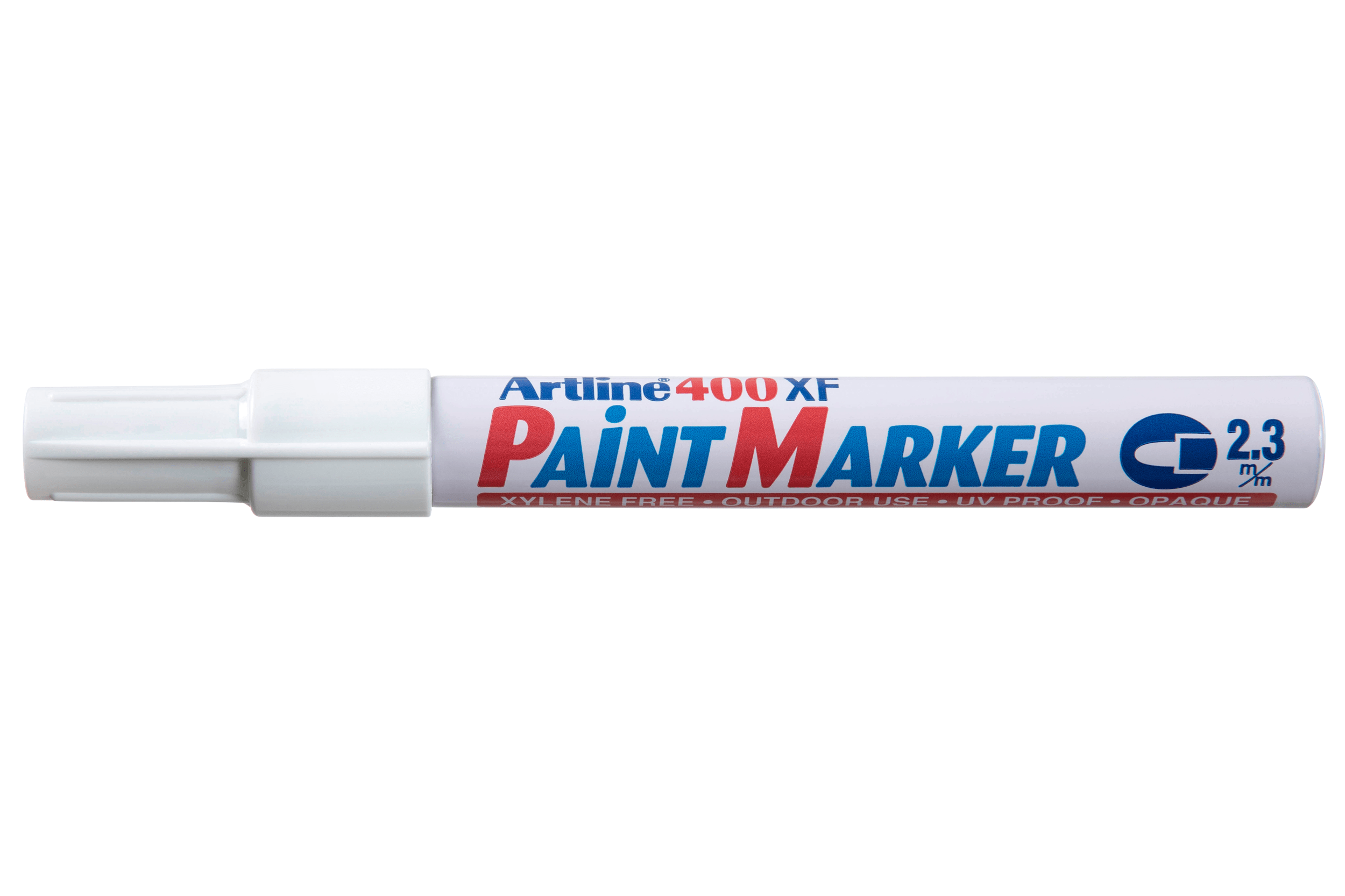 Artline 400 White Paint Marker - 2.3mm Bullet Tip - Pack of 12 - Permanent Opaque Ink for DIY Crafts, Signage & Industrial Labeling