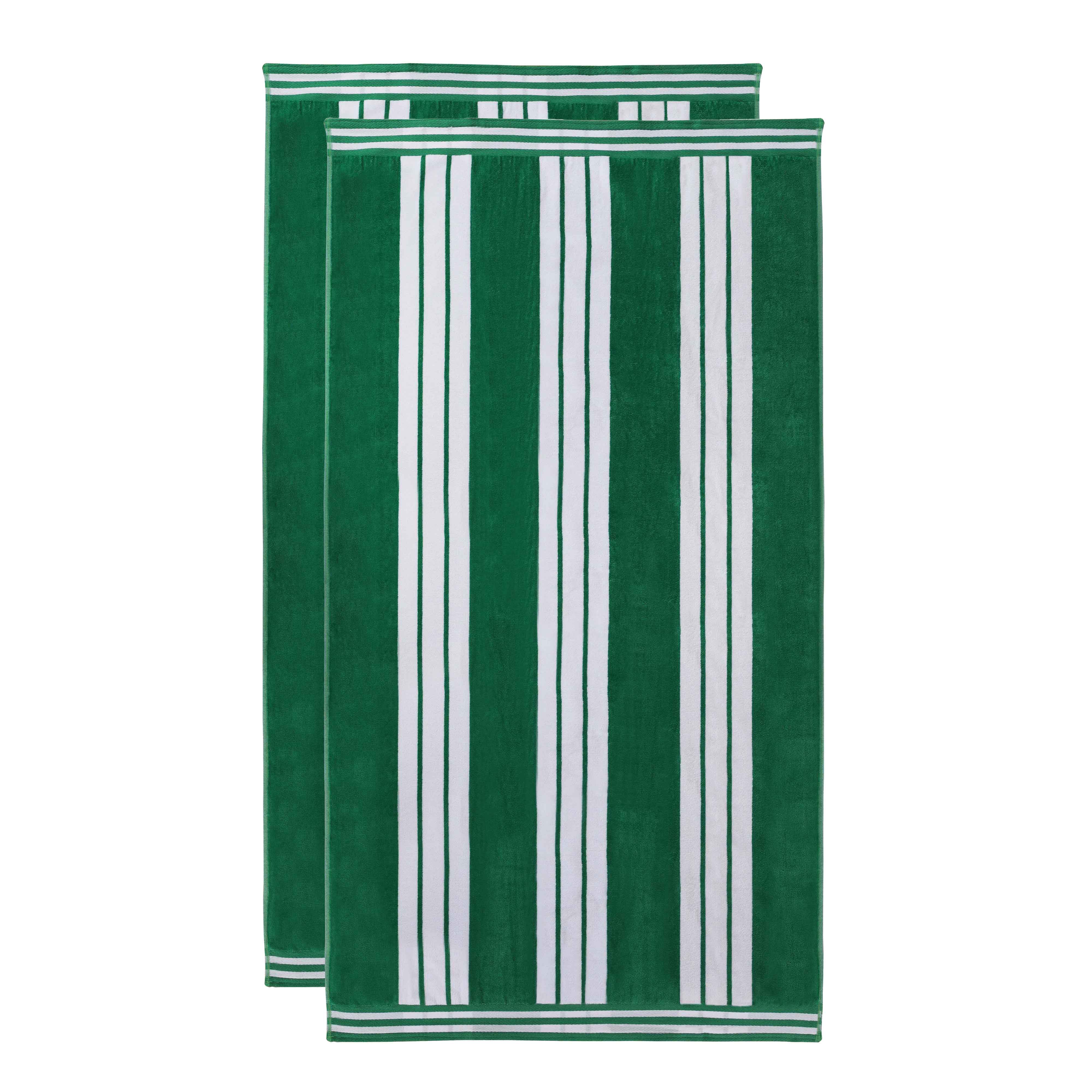 Premium Oversized Cabana Striped Cotton Beach Towel Set - 2, 4, or 6 Pack - Soft Quick-Dry Bath Towels for Pool, Beach, Vacation & Spa Days