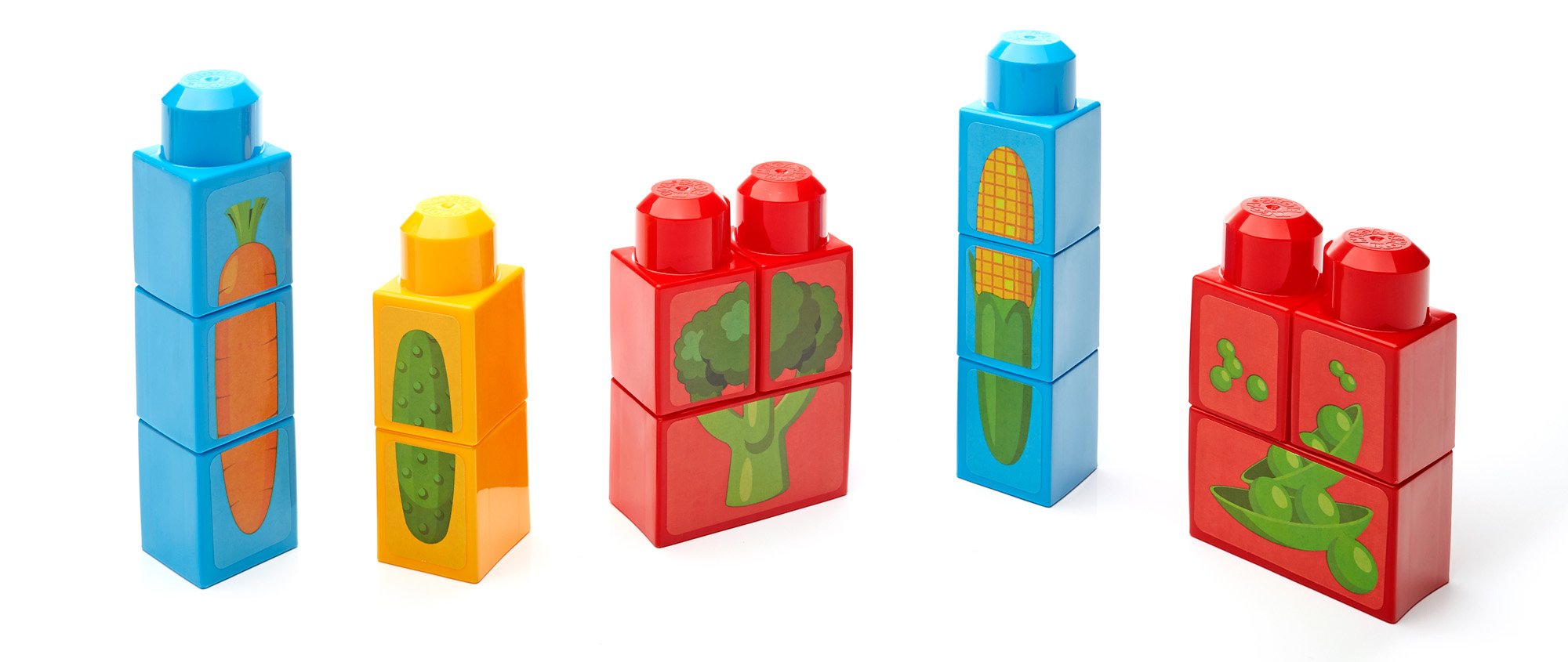 Mega Bloks First Builders Stacking Snacks - Educational Toddler Building Blocks for Creative Play, Learning & Fine Motor Skills Development | Perfect for Preschool Classroom & Home Playtime